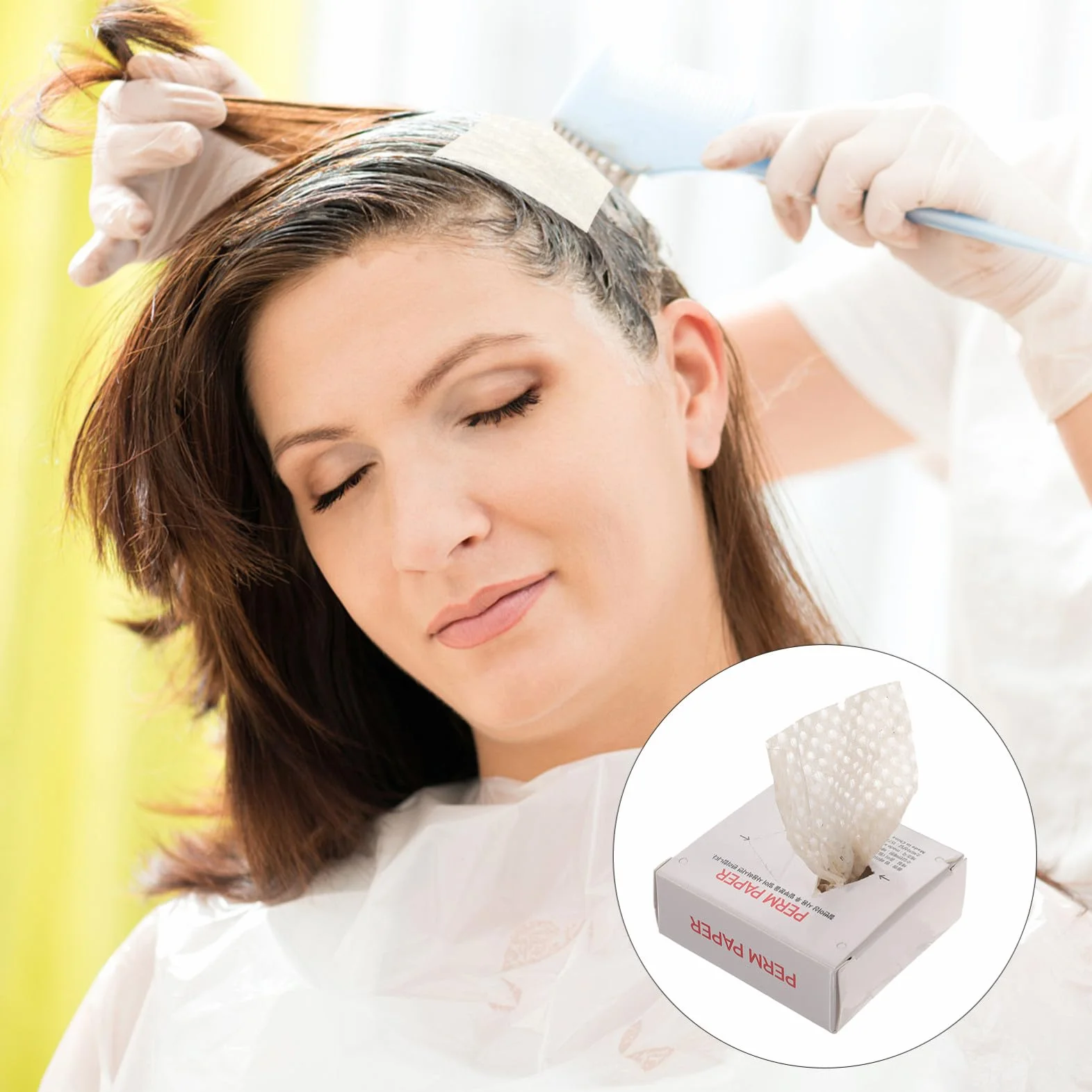 Papier Perm résistant aux hautes températures ultra fin pour salons de coiffure - 1 boîte