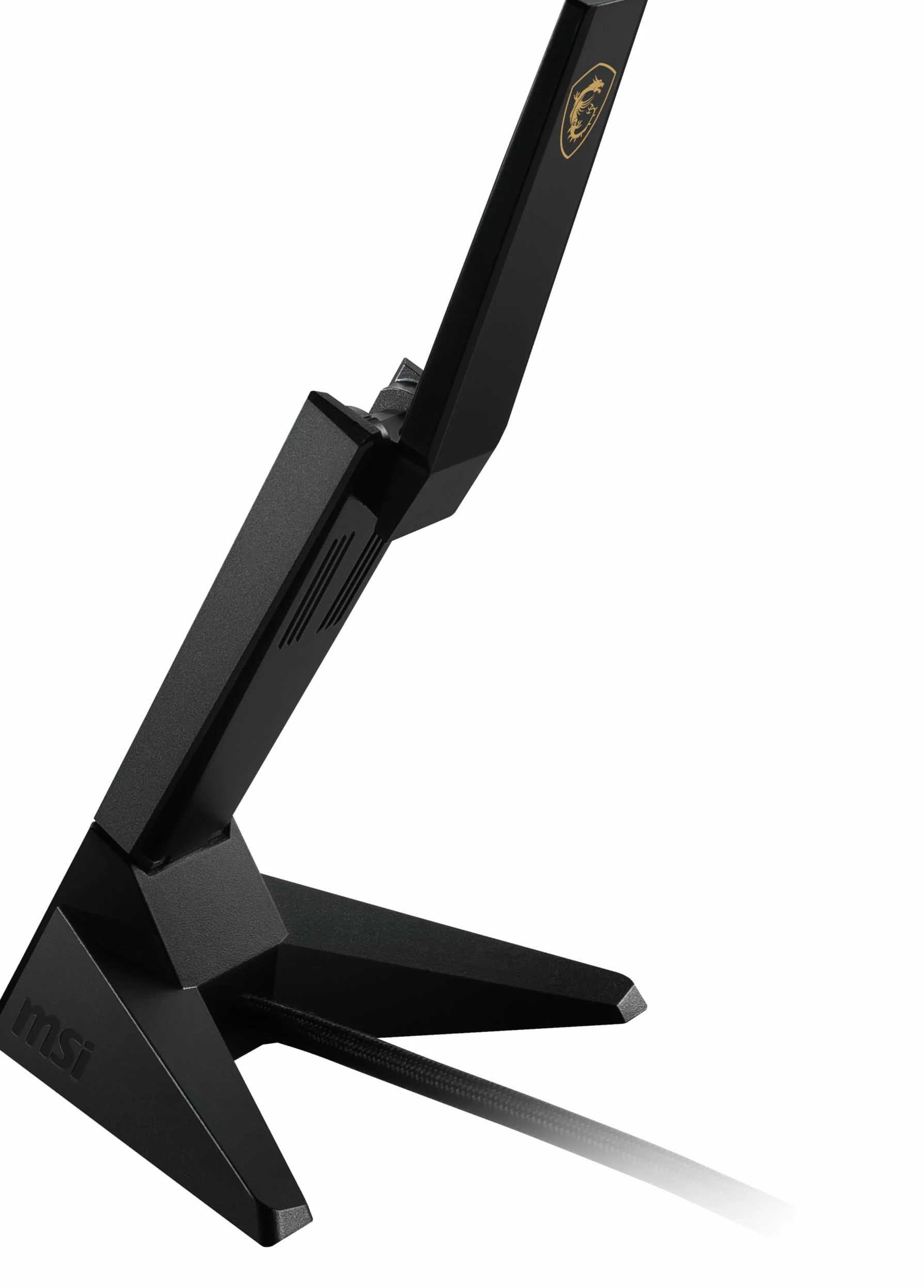 MSI AXE5400 Adaptateur WiFi 6E USB - WLAN jusqu'à 5400 Mbps (6 GHz, 5 GHz, 2,4 GHz sans Fil), USB 3.2 Gen 1, MU-MIMO, 2 antennes tri-Bandes à Gain élevé, Formation de Faisceaux, WPA3 - Support Inclus