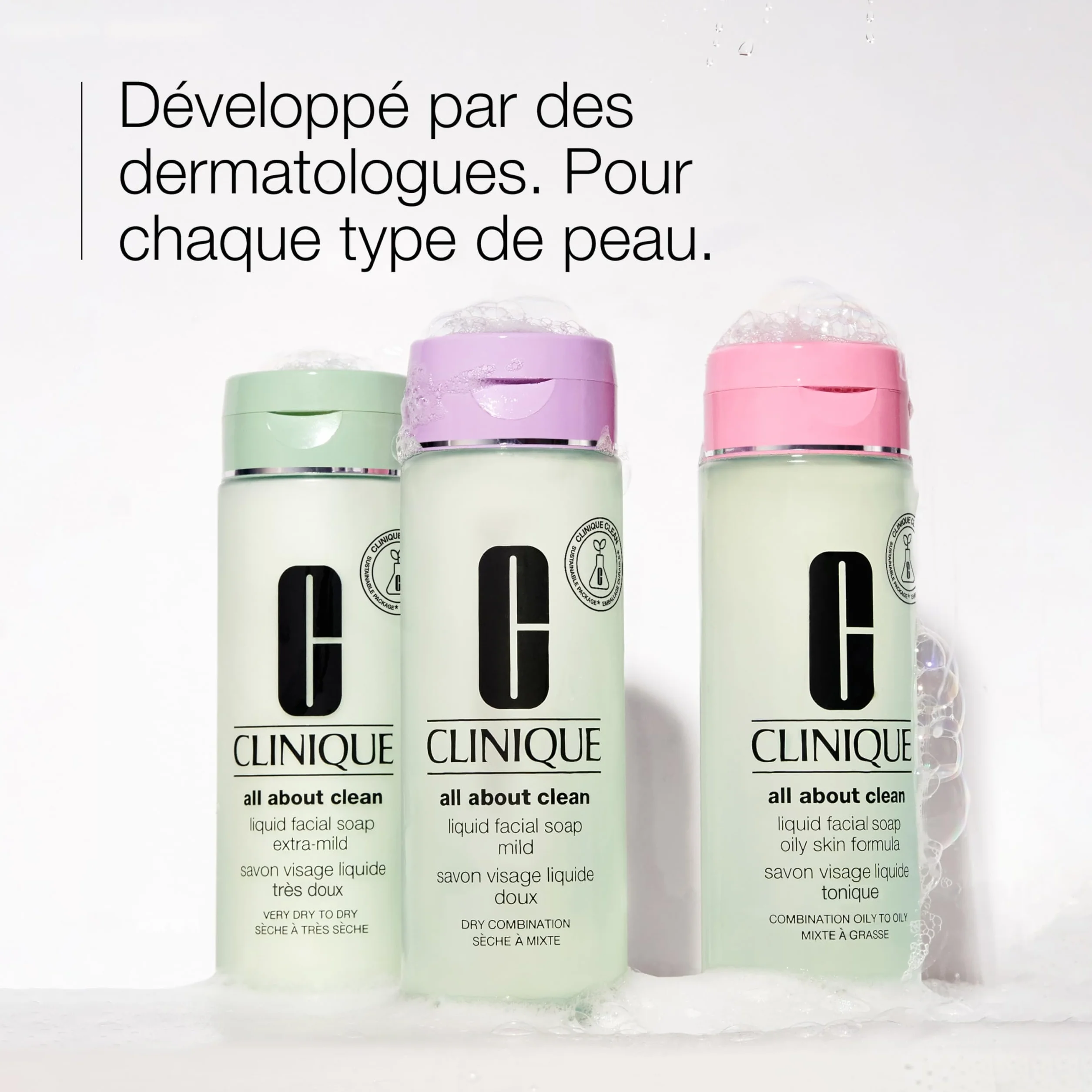 Clinique All About Clean Savon Visage Liquide Doux 200 ml Peaux sèches à mixtes