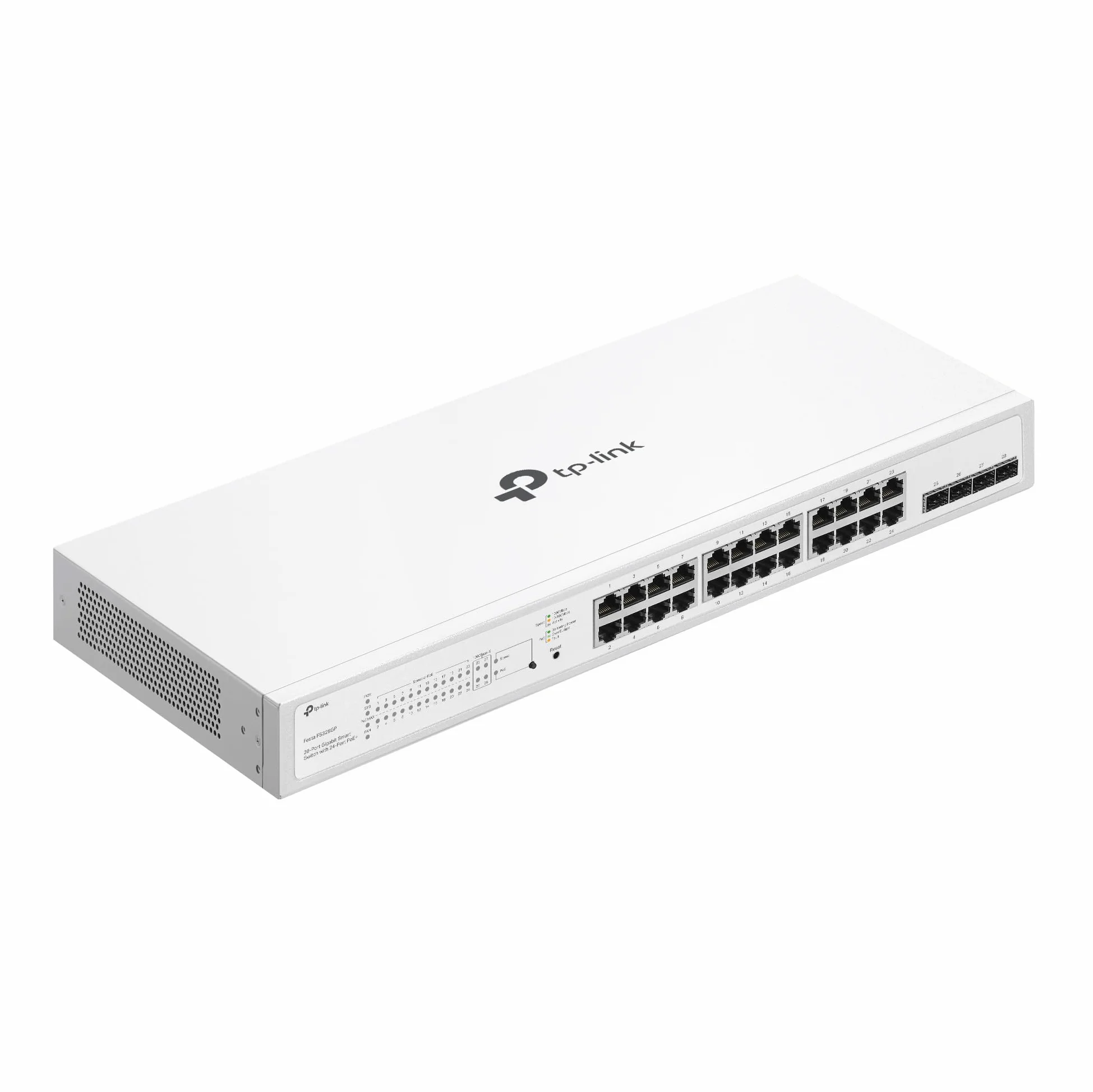TP-Link Festa FS328GP Commutateur PoE+ Gigabit 28 Ports, 24 PoE, 250 W, Gestion dans Le Cloud, Optimal pour Les Grands réseaux, QoS avancé, sécurité et facilité d'utilisation