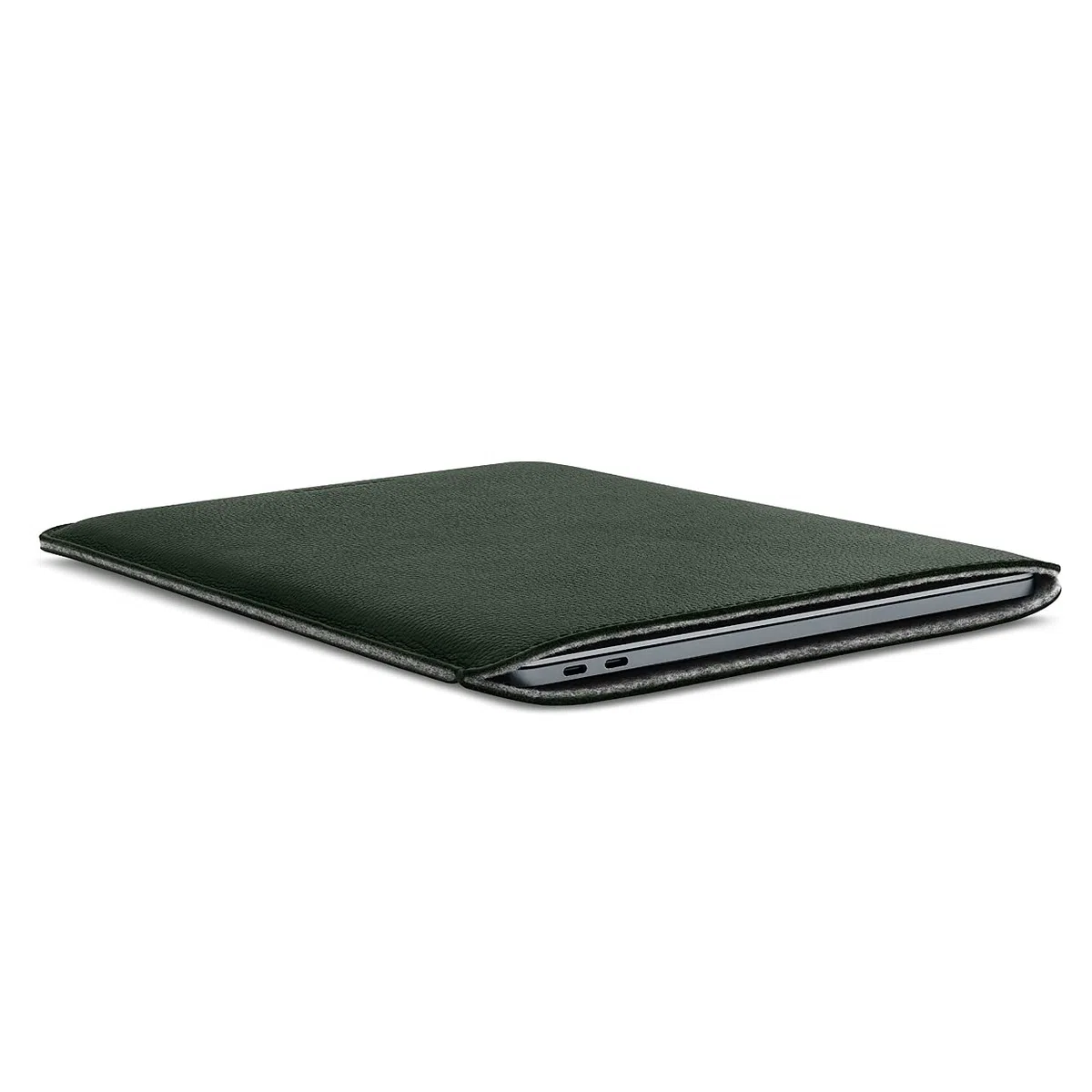 WOOLNUT Housse en Cuir pour MacBook Pro 13 & Air 13/13,6 Pouces - Vert