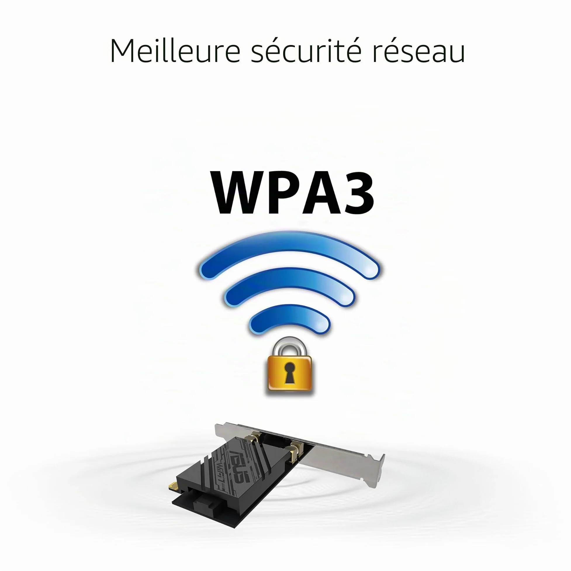 ASUS BE9400 Tri Band PCI-E WiFi 7 (802.11be) Bluetooth 5.4, sécurité réseau WPA3, OFDMA et MU-MIMO, Fonctionnement Multi-Liens, Compatible Uniquement avec Les Cartes mères lntel