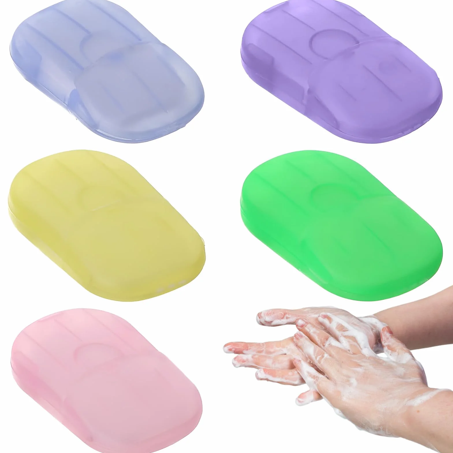 Savon Mini Portable Feuille De Savon Cadeau Invité 100 Pcs Avec 5 Boîtes