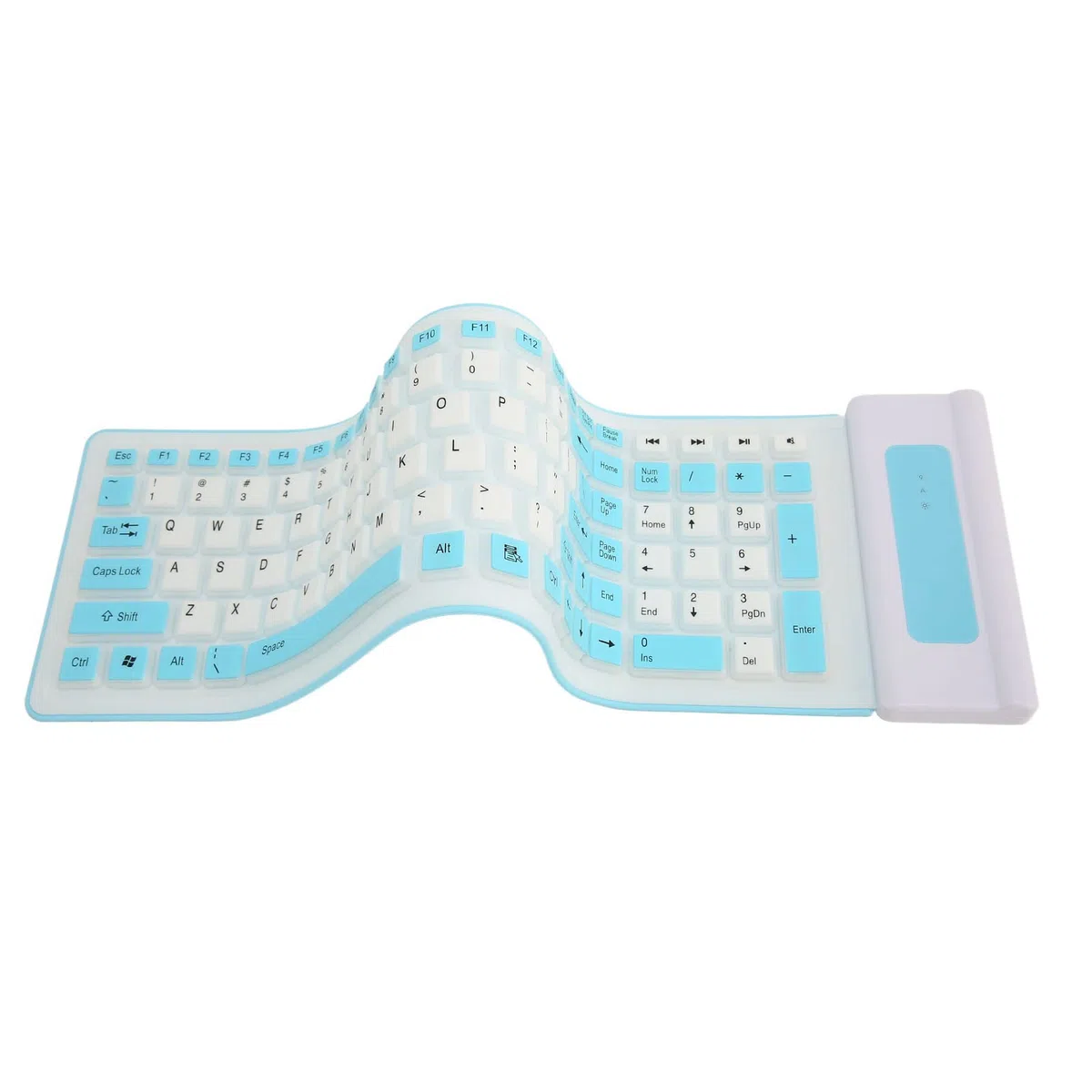 Clavier en Silicone, sans Fil USB 2,4 G, Pliable, Étanche, Flexible 103 Touches, D'Ordinateur Portable