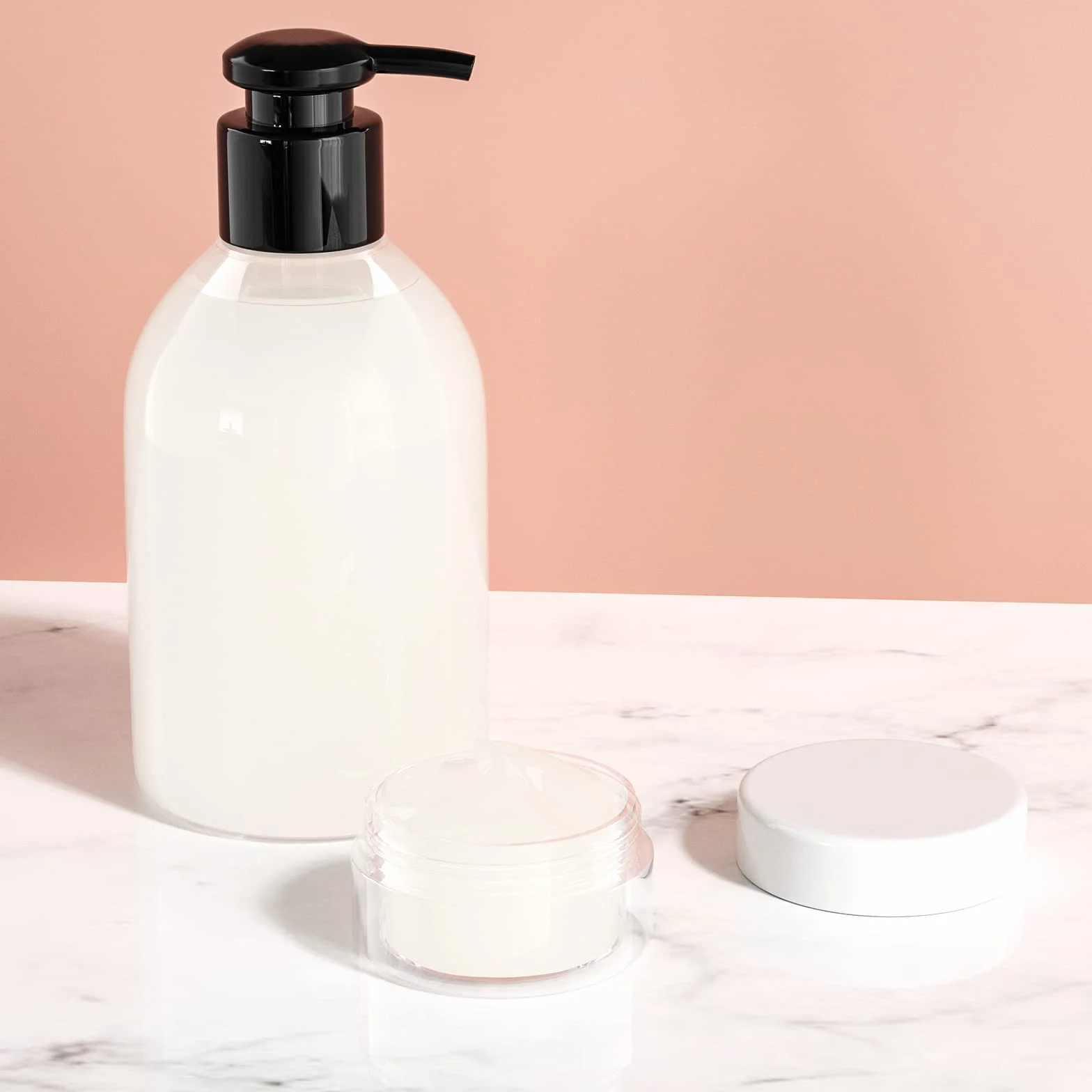 Newaner 60 Pièces Mini Pots Cosmétiques en Plastique 10g10ml Transparent avec Bouchon à Vis, Cannette Vide avec Autocollants