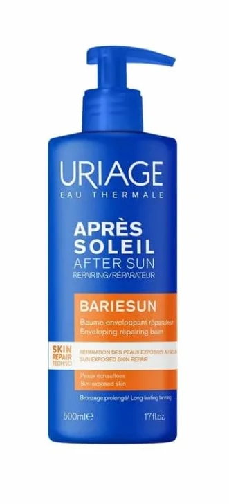 Uriage Bariesun Baume Après-Soleil 500ml - Beurre de Karité, Vitamines C & E - Hydrate et Répare Peau Sèche - Visage, Corps