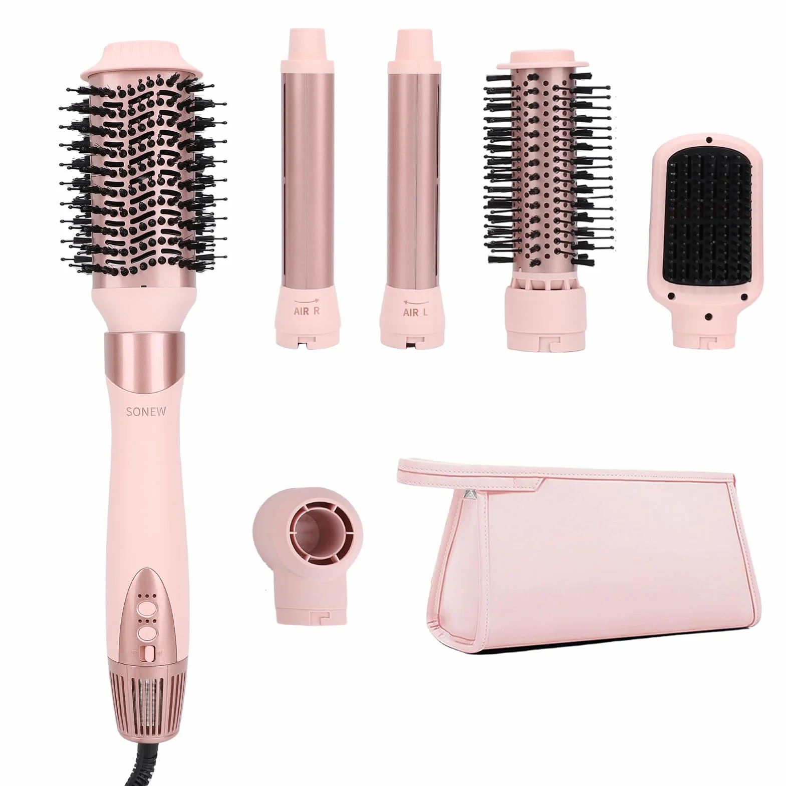 Sonew 6 en 1 FlexStyle Air Styling & Drying System, Séchoir Puissant avec Fer à Boucler Automatique