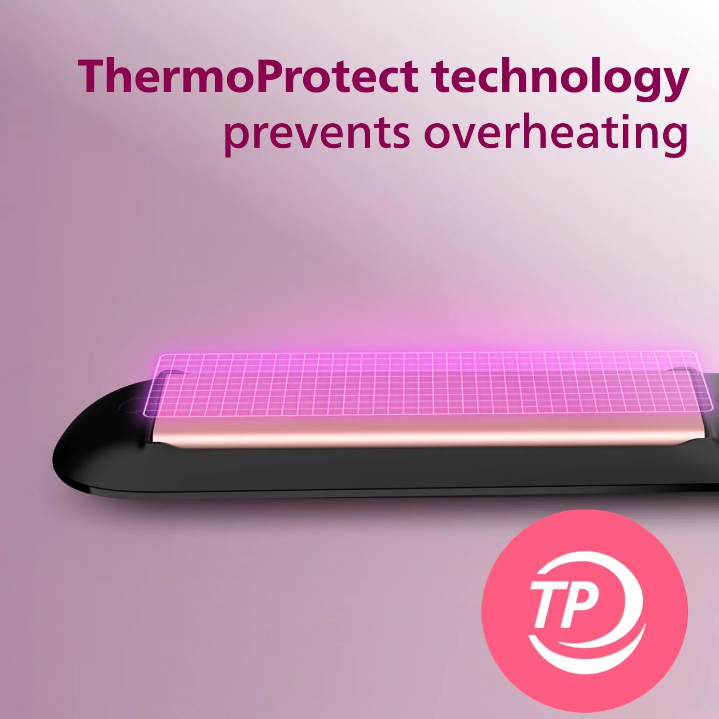Philips Lisseur ThermoProtect StraightCare Essential Noir BHS378/00