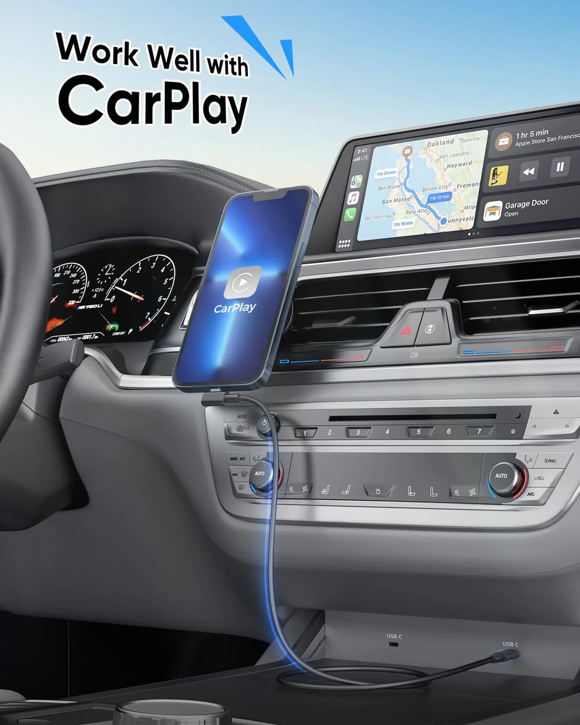 SUNGUY Câble USB C vers Lightning Angle Droit 0.5m 2 Pièces 27W pour iPhone 14/13/12/11 Pro Max Mini XR XS 8 7 6 5 Plus CarPlay