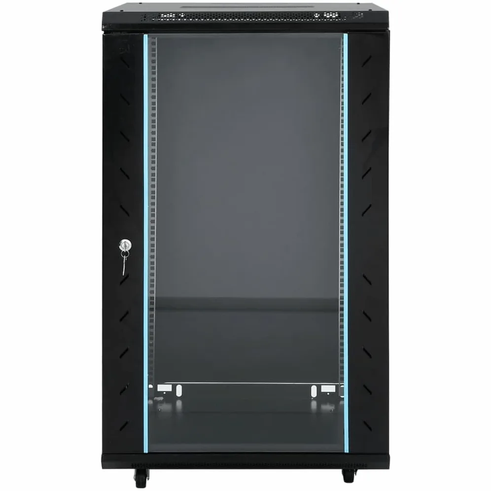 Armoire Rack Serveur, Armoire Réseau Coffret de réseau à Pieds pivotants 18U 19" IP20 60x60x100 cm