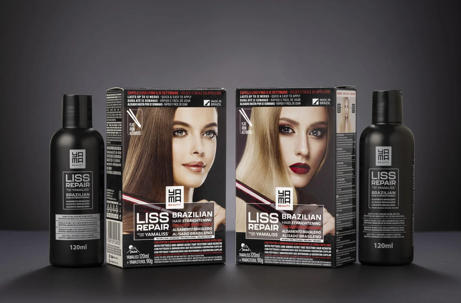 Yama Yamaliss LISS REPAIR KIT Lissage brésilien à la kératine 120 ml + 90 g pour cheveux clairs