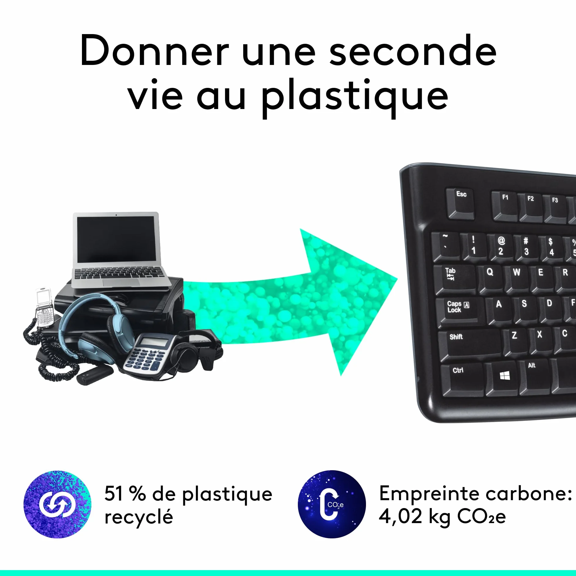Logitech K120 Clavier Filaire USB AZERTY Noir Résistant Eclaboussures