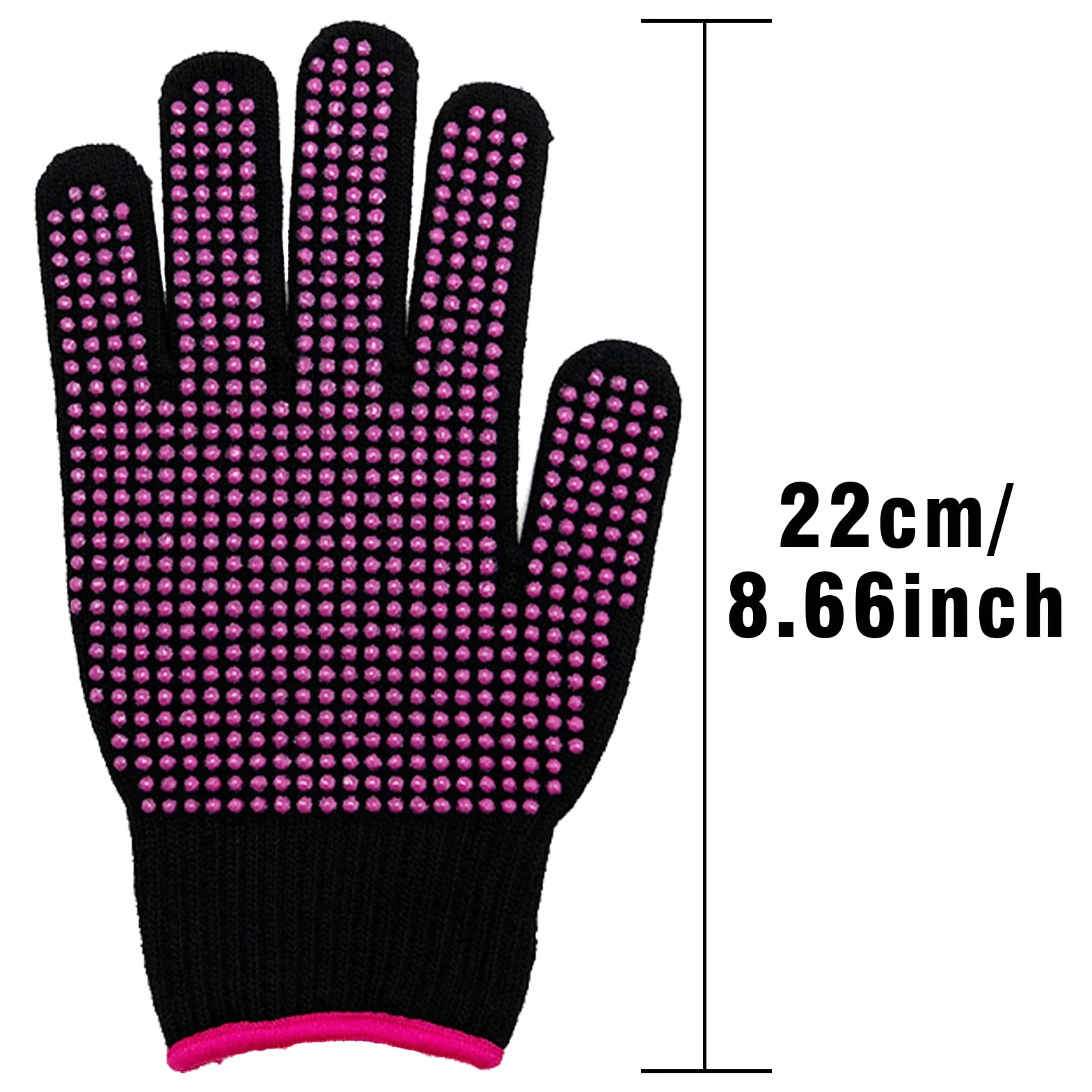 Gants de coiffure résistants à la chaleur avec picots en silicone pour fer à friser et fer plat