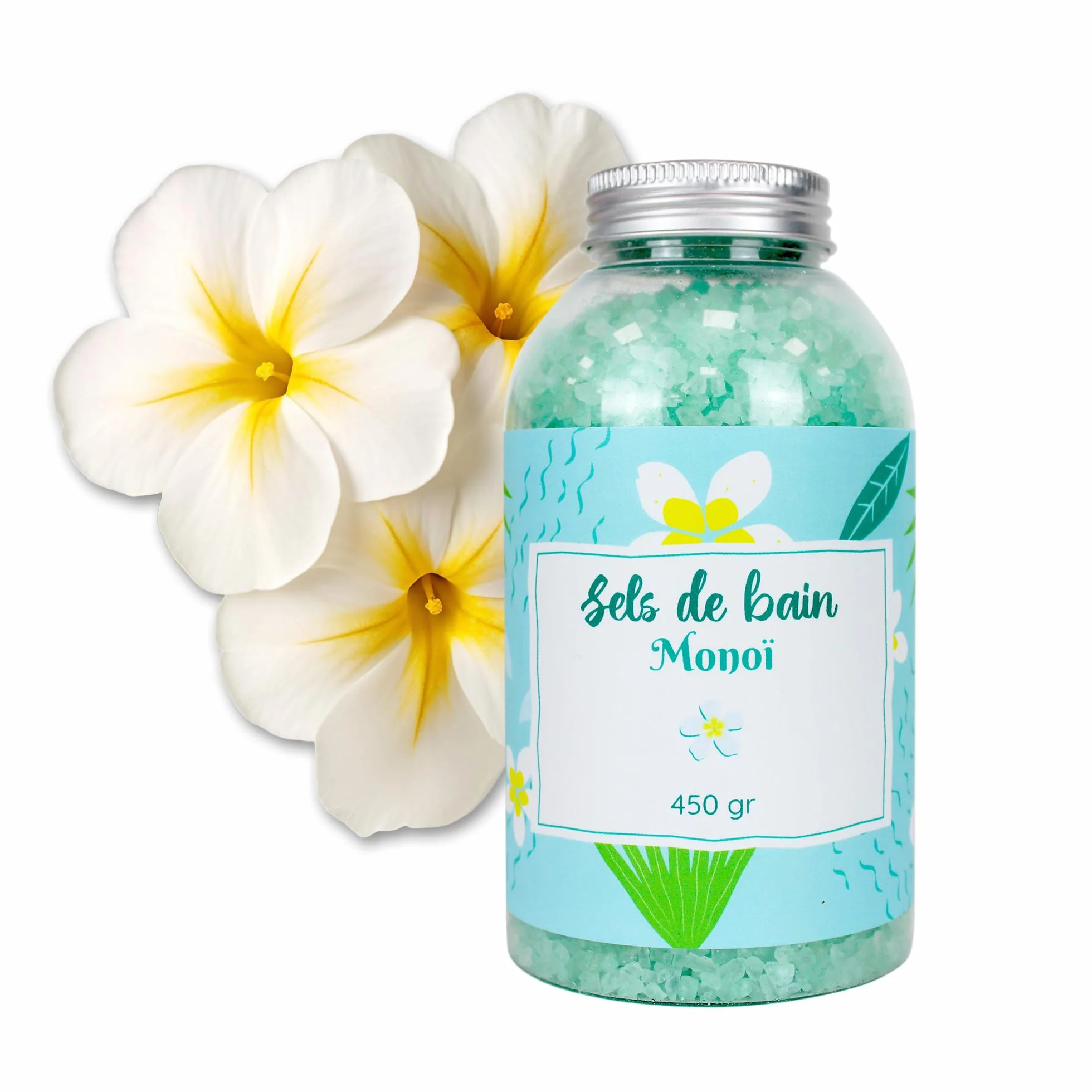 Sels de Bain Monoï 450g Relaxant Muscle Naturel Spa à la Maison