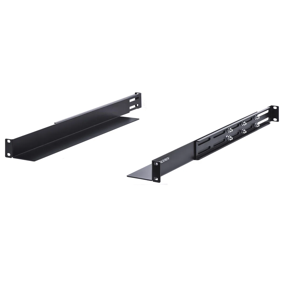 RackPath Rail de rack de serveur à 4 montants 1U, profondeur réglable de 50 à 81 cm, capacité de 50 kg