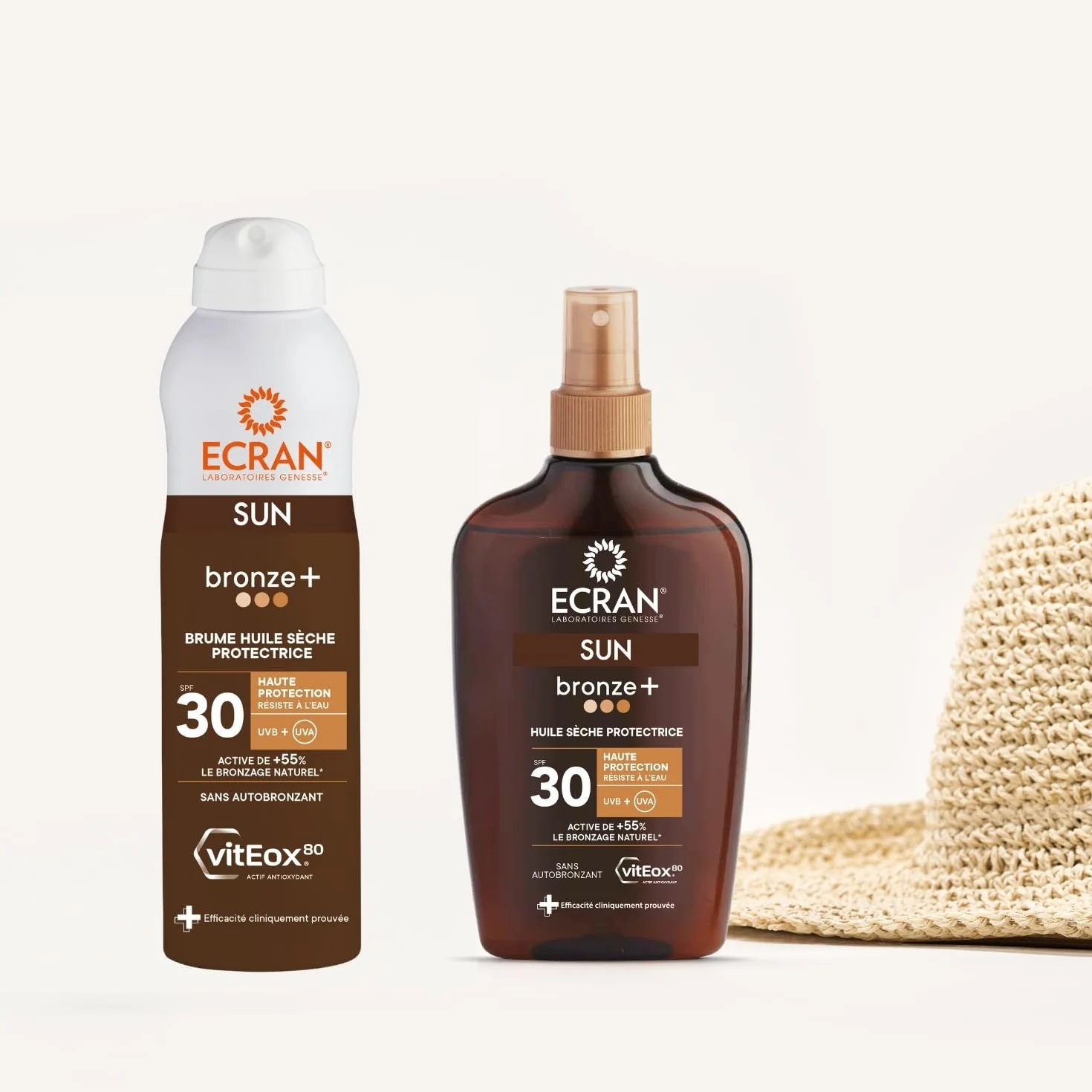 ECRAN® Brume Huile Activatrice de Bronzage SPF 30 Protection UVA UVB Vitamine E
