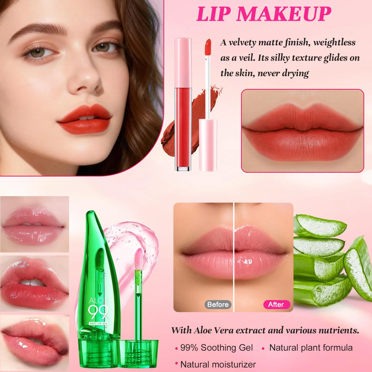 Coffret Maquillage Femme Tout-en-un avec Fond de Teint, Palette Fard à Paupières, Blush, Correcteur, Brillant à Lèvres, Eyeliner, Mascara