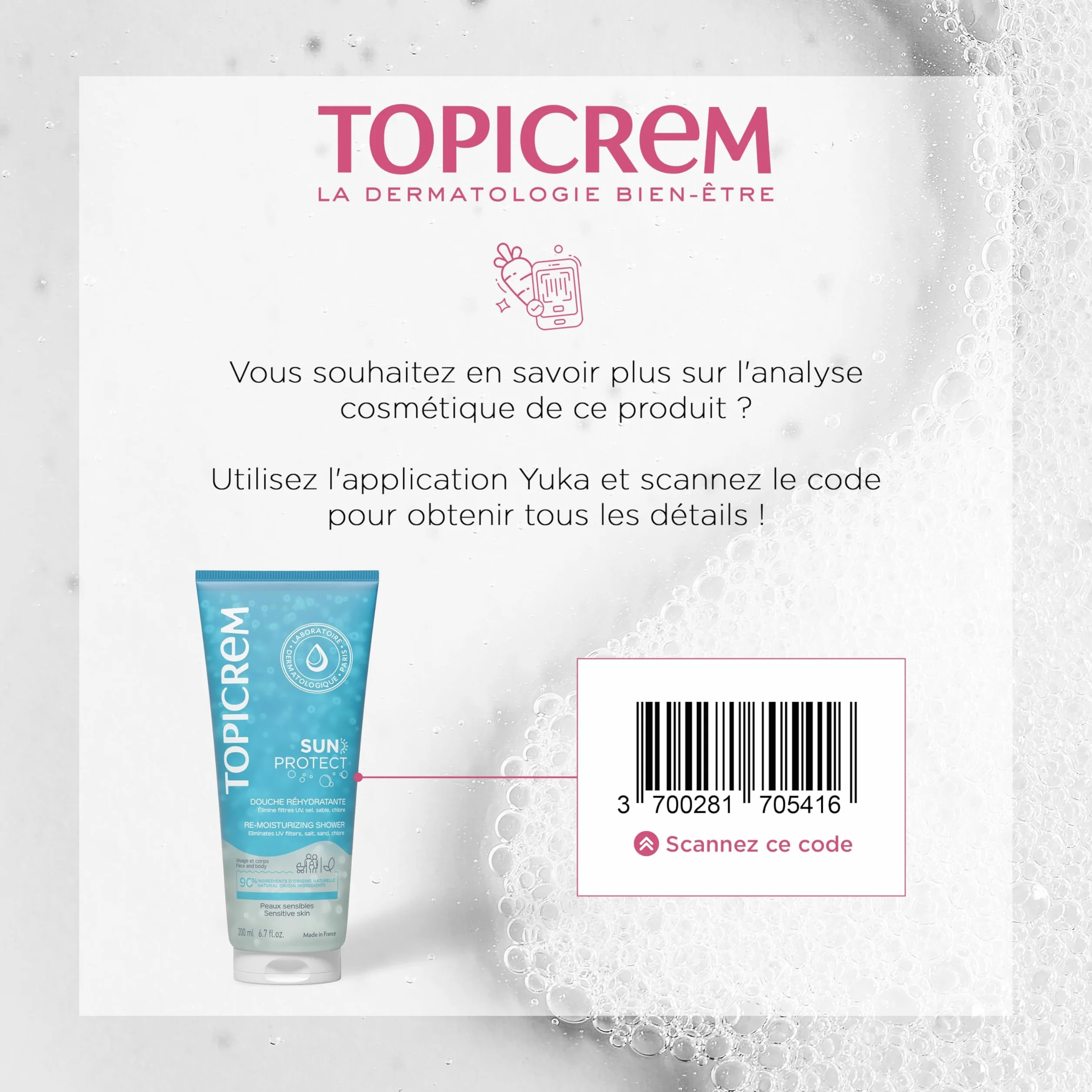 Topicrem Sun Protect Gel Douche Après-Soleil Réhydratant 200 ml