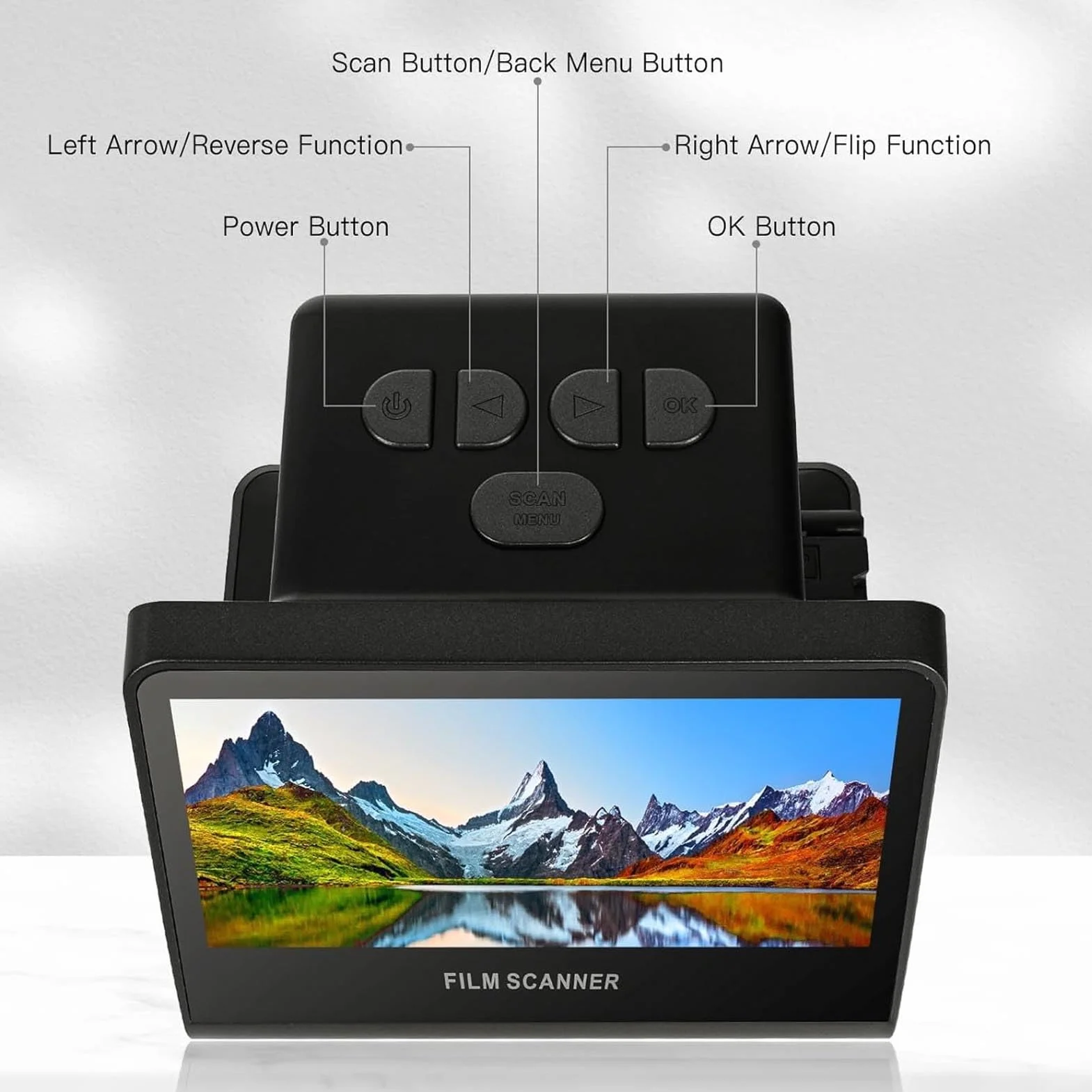 Topiky Scanner de Films, Film Numérique 22MP et Scanner de Diapositives avec écran LCD 5 Pouces et Mémoire de 16 Go, Convertir 35 Mm 126 110 135 50 Mm Super 8 Slides Négatives en JPEG