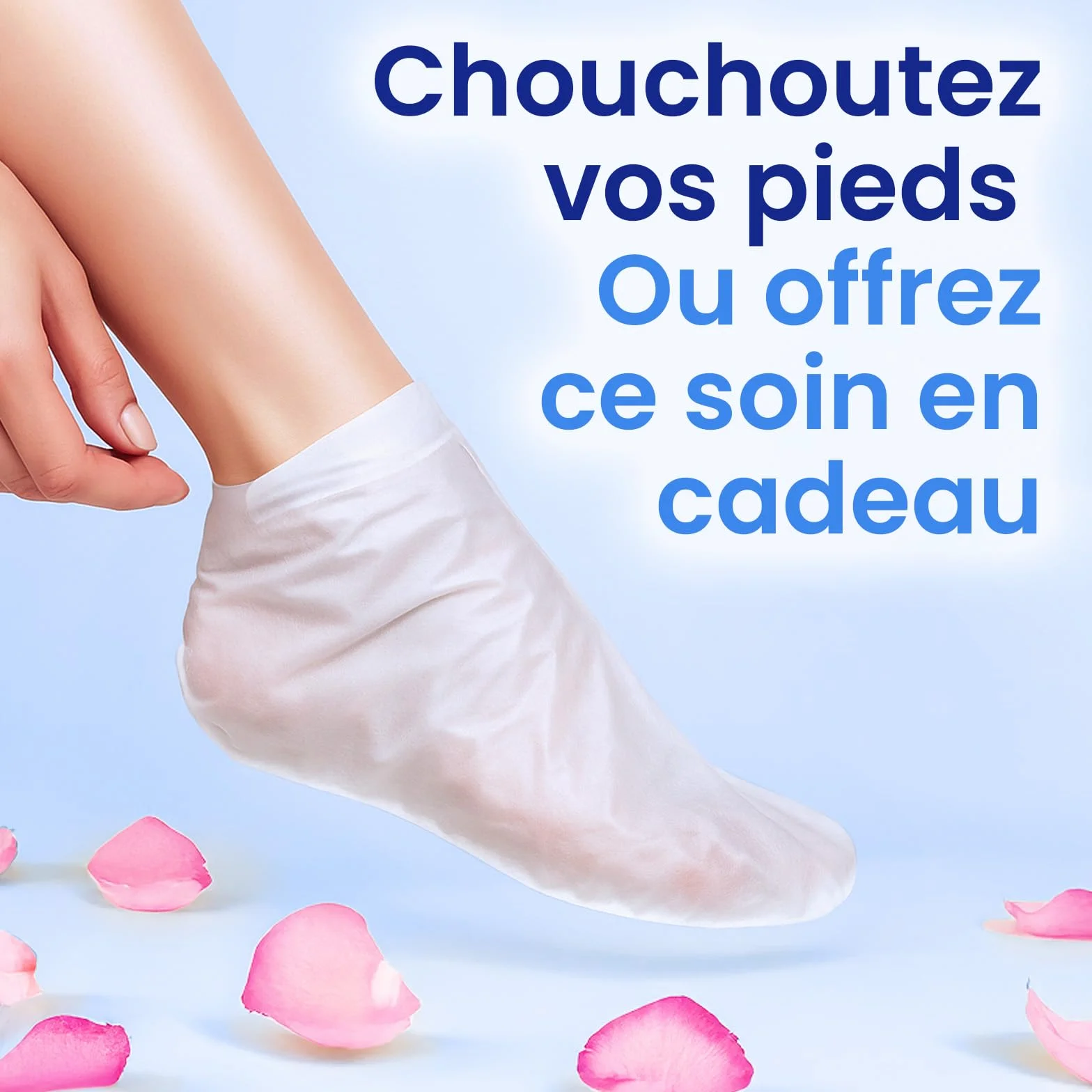 Masque Pieds Hydratant à la Noix de Coco, Soin au Beurre de Karité, Huile de Jojoba et Vitamine E, 6 Paires