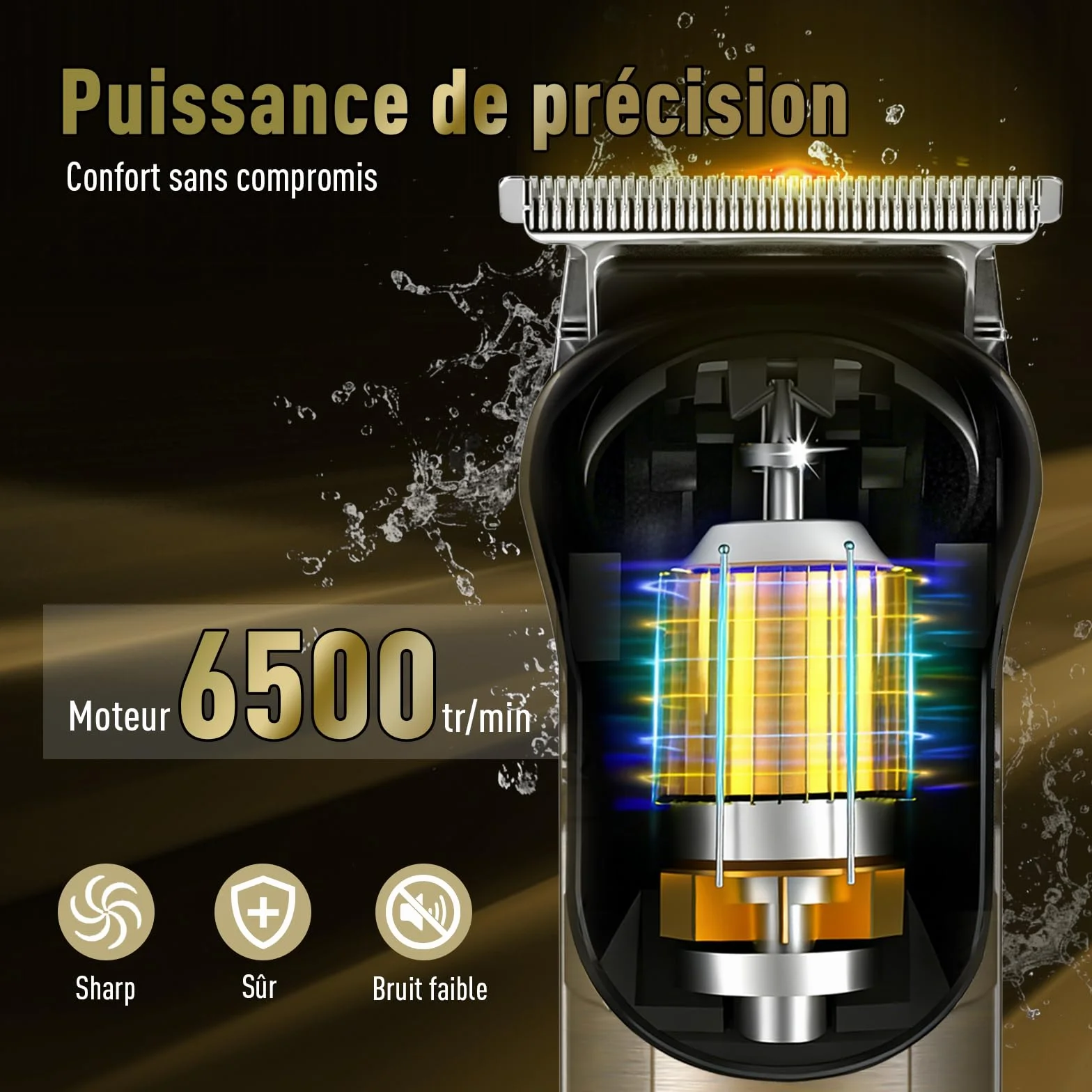 Tondeuse Cheveux Hommes Kit Professionnel 17-en-1 avec Tondeuse Barbe Écran LCD Rechargeable USB-C