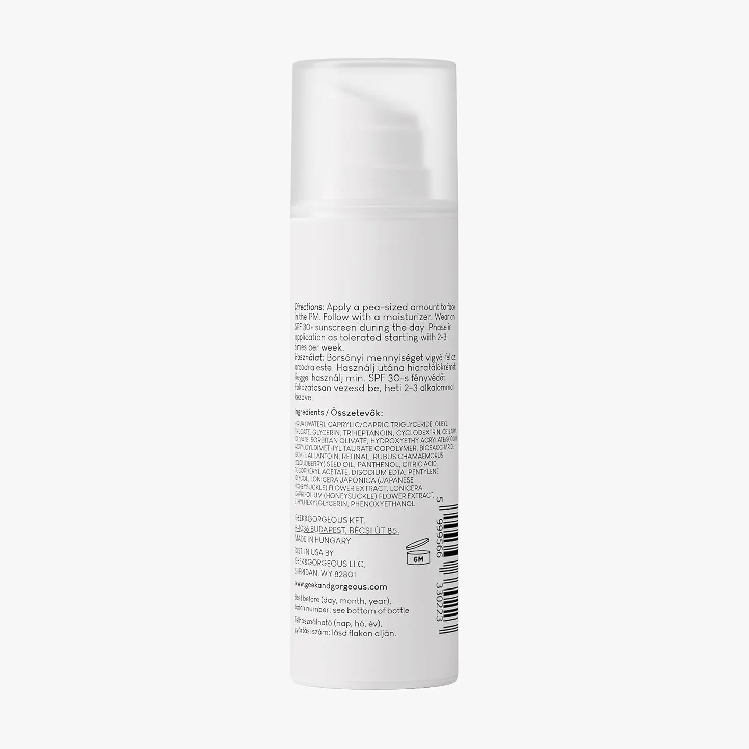 Geek & Gorgeous A-Game 5 Sérum Léger au 0,05% de Rétinal Visage 30 ml