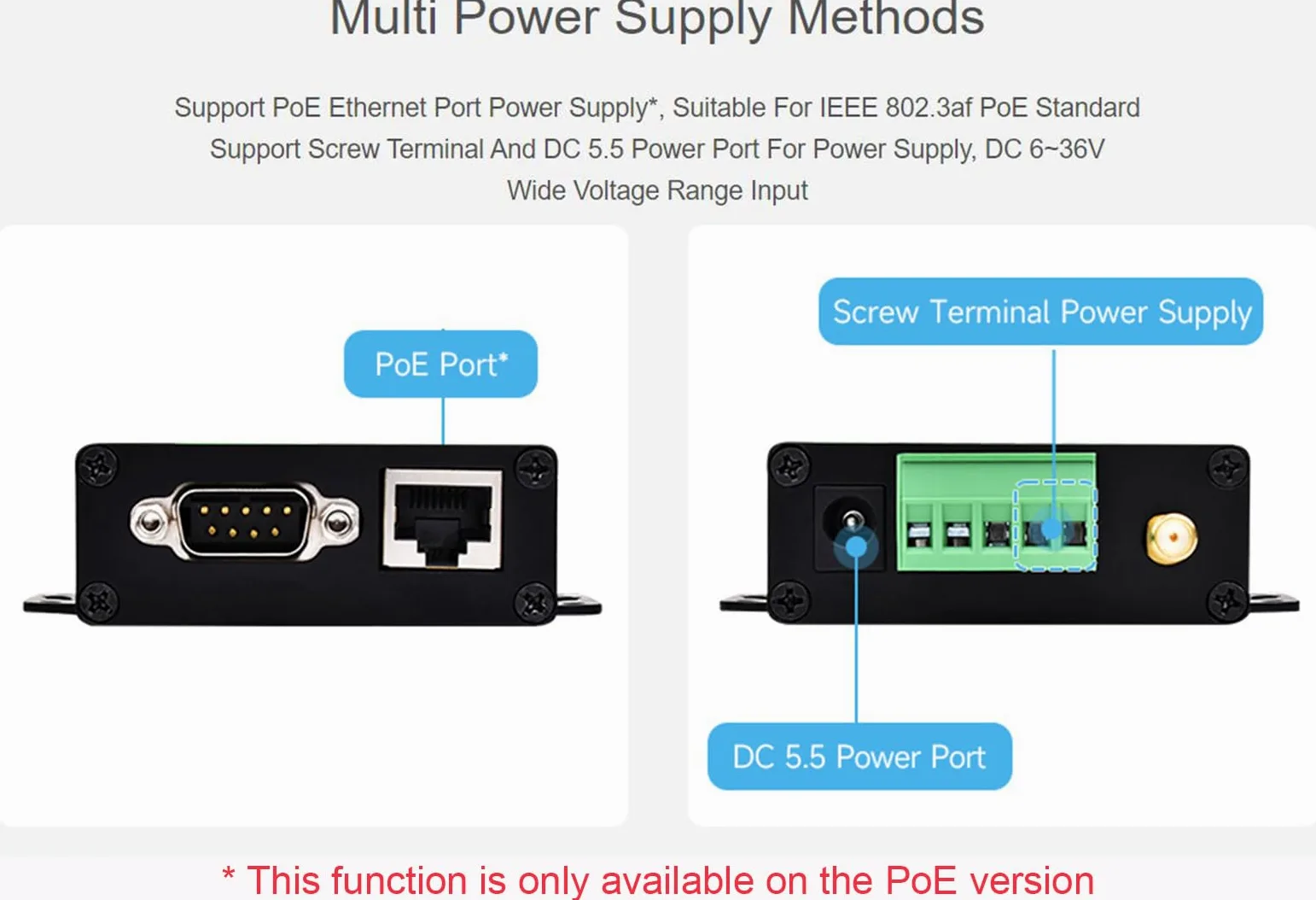waveshare Convertisseur RS232/485 vers WiFi et Ethernet, serveur série, passerelle Modbus, passerelle MQTT, port série vers client HTTPD, autorise le port série au WiFi, port série vers Ethernet