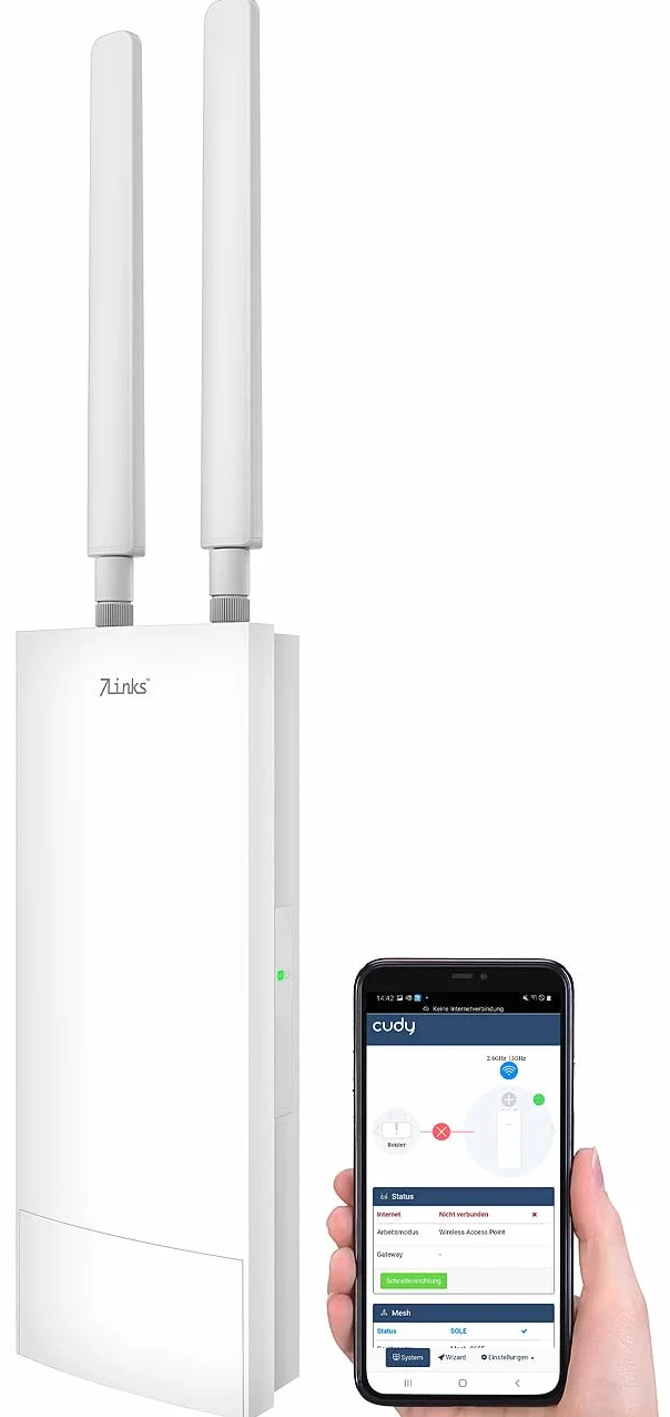 Répéteur wifi 6 d'extérieur WLR-1260 3000 Mb/s Dual Band [7links]