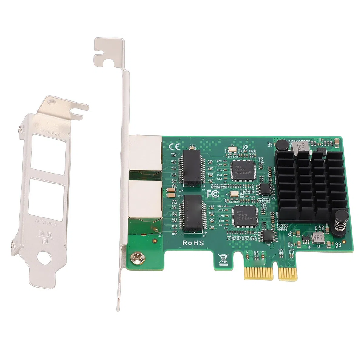 Ausla Carte Réseau Gigabit Double RJ45, I210AT