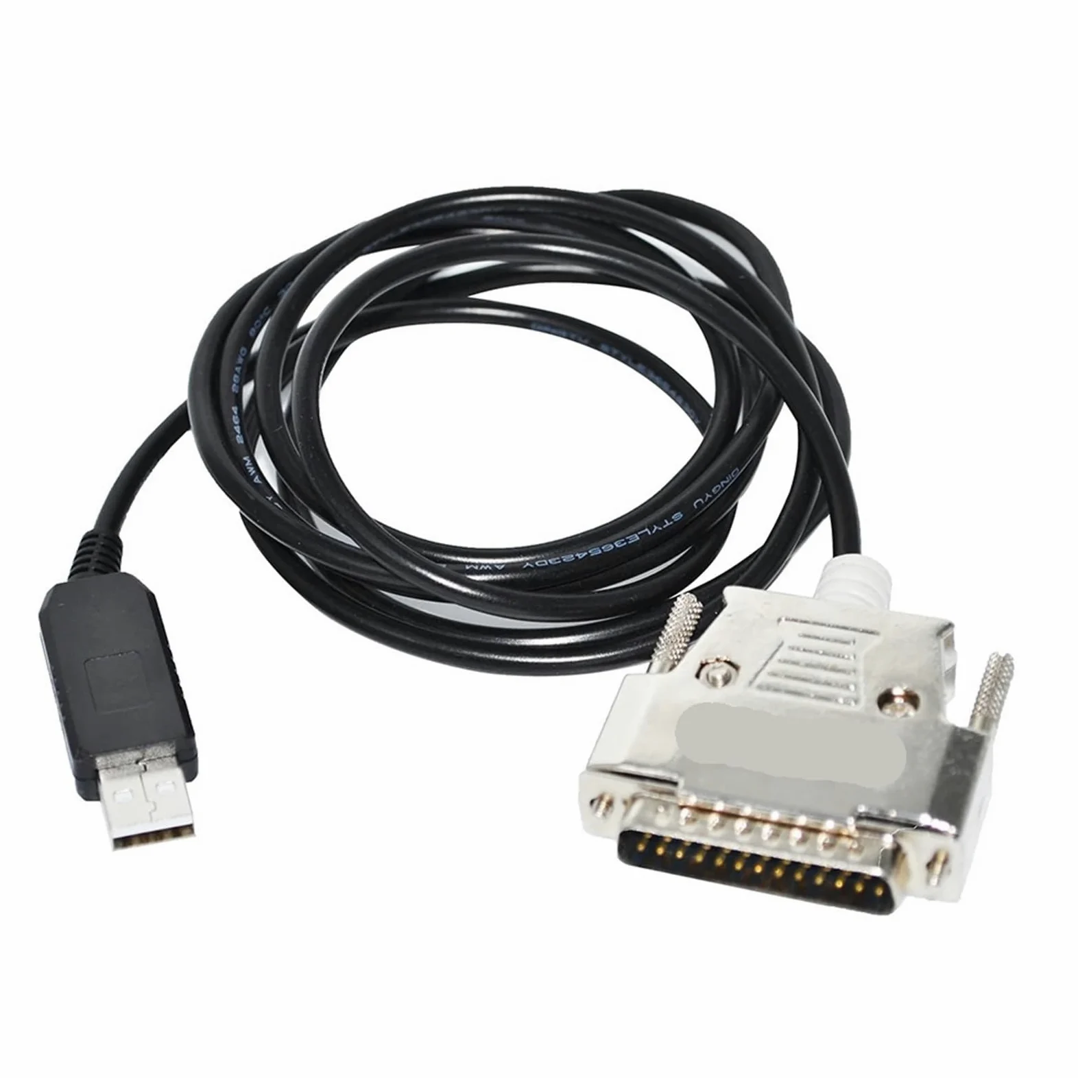 Adaptateur de connecteur USB vers D-SUB 25 broches DB25 mâle, câble de programmation de communication série RS232(3 metres)