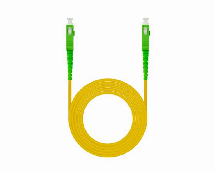 Câble à fibre optique - Câble simplex sc/apc vers sc/apc, longueur 80 m, matériau lszh, couleur jaune, idéal pour les connexions à haute vitesse. *