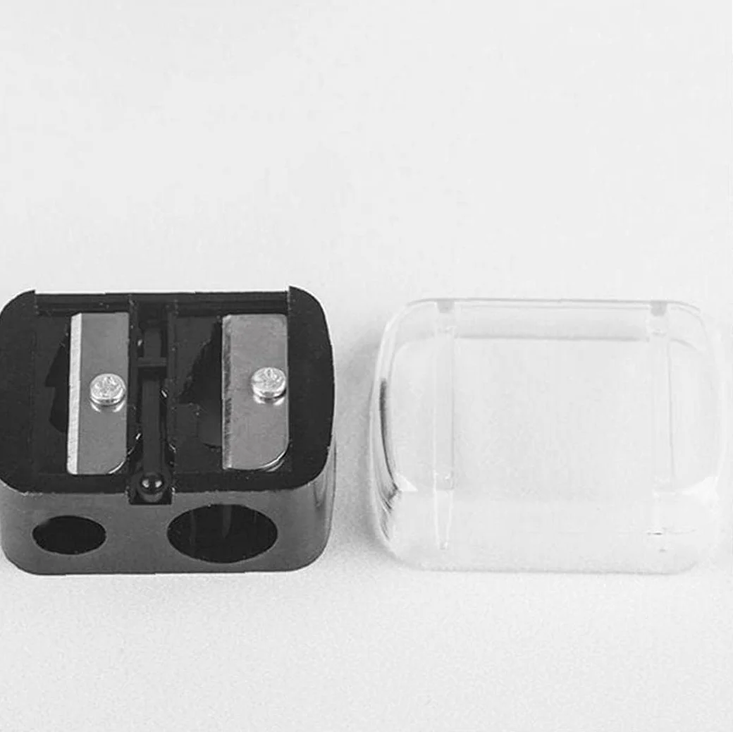 Taille-Crayon Cosmétique Double pour Eyeliner, Maquillage Sourcils, Yeux, Lèvres 1 Pièce