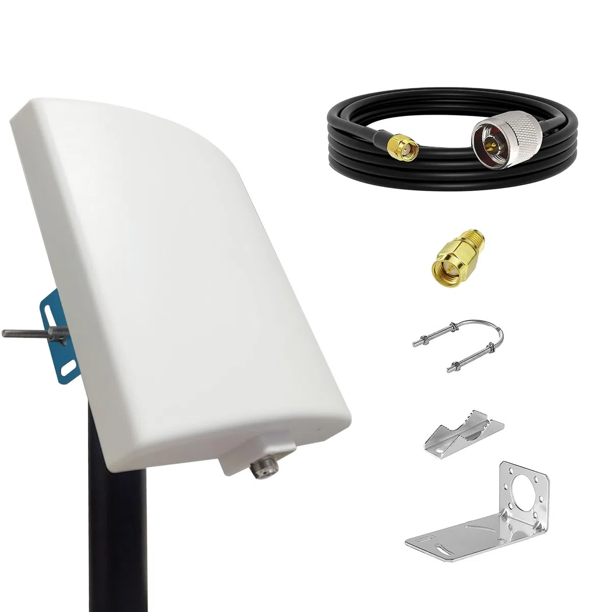 SignalPlus Antenne WiFi directionnelle extérieure longue portée double bande 2,4 GHz/5,8 GHz pour routeur WiFi/point d'accès WiFi/AP