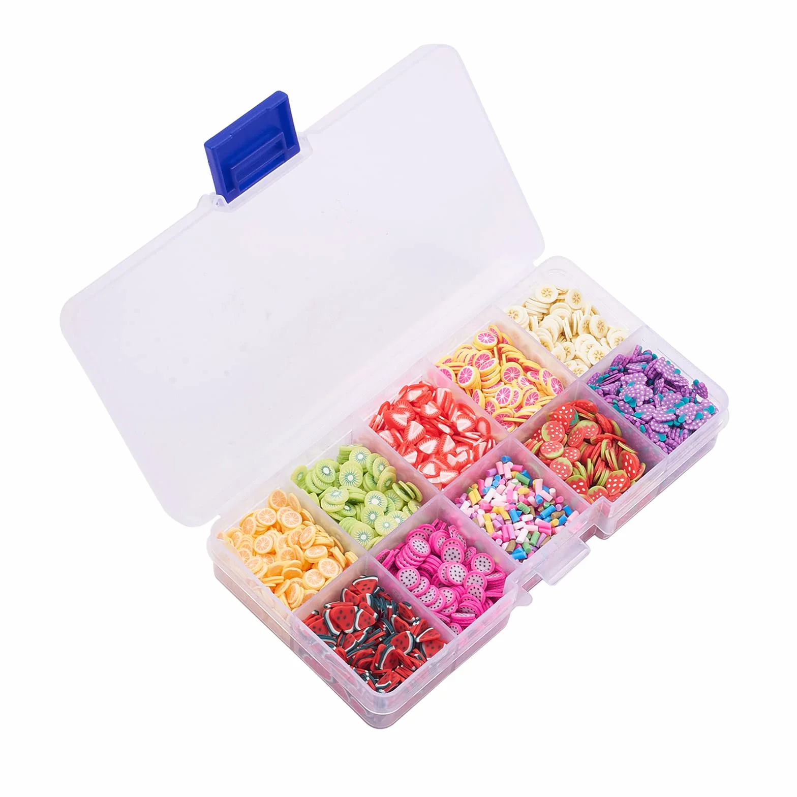 Lot de 4750 perles en argile polymère faites à la main pour décoration d'ongles