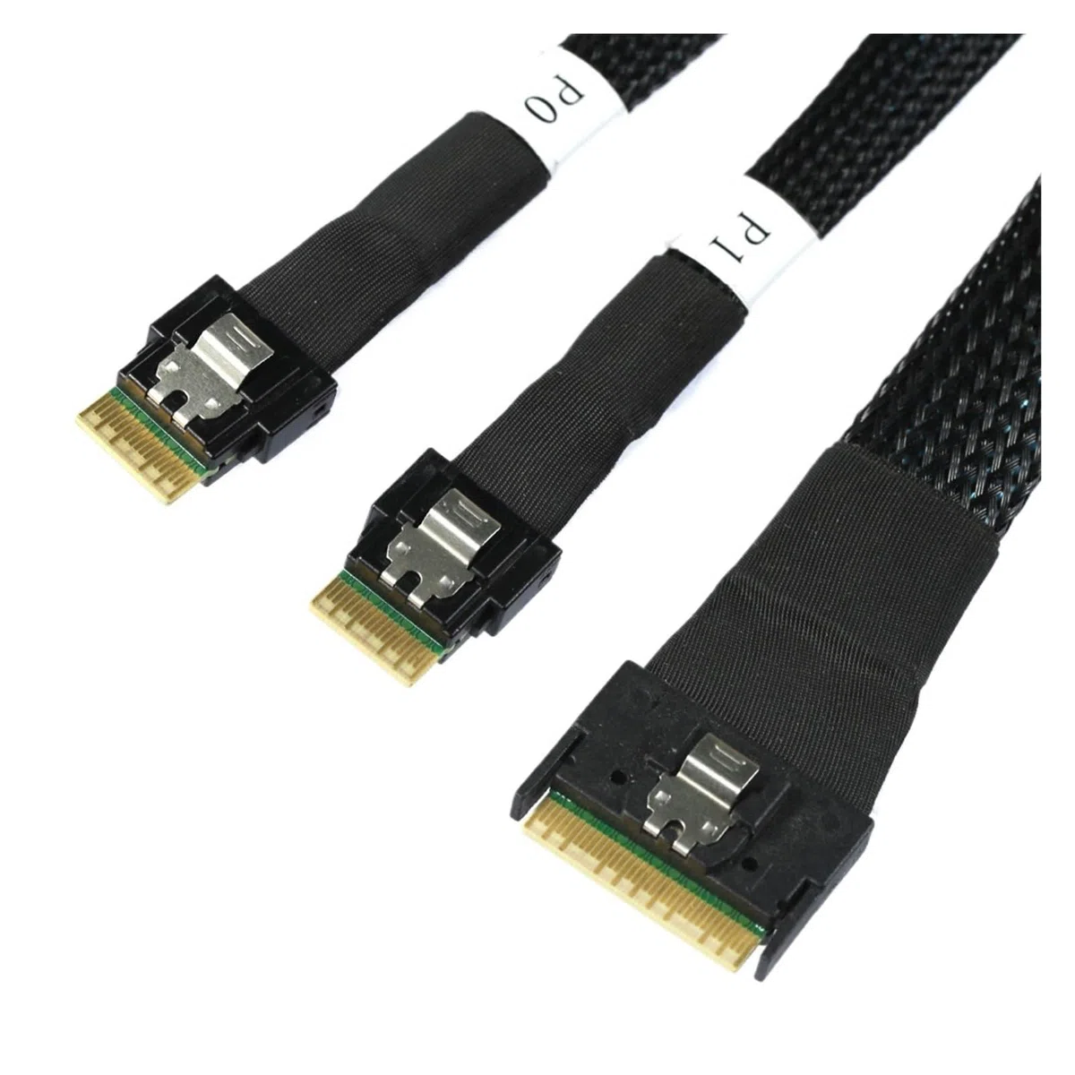 Slimline S*A*S SFF-8654 8I Skew Plug in 2X SFF-8654 4I Câble serveur 0,5/0,8/1 m