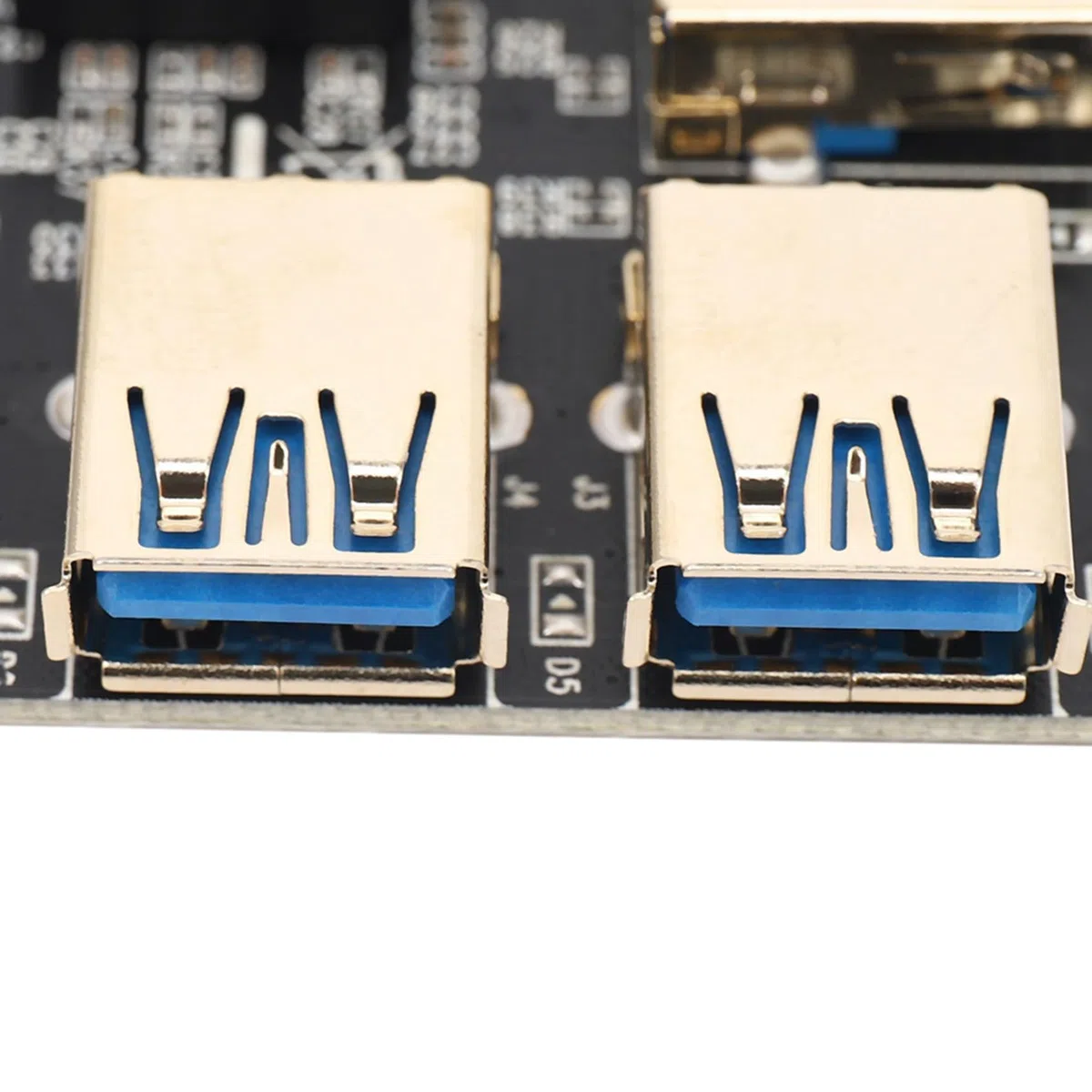 10X Nouveau 4 Ports PCIe Carte D'Adaptation Riser PCI-E 1X A 4 USB 3.0 PCI-E Rabbet GPU Riser Extendeur ETH Externe Fente Multiplicateur