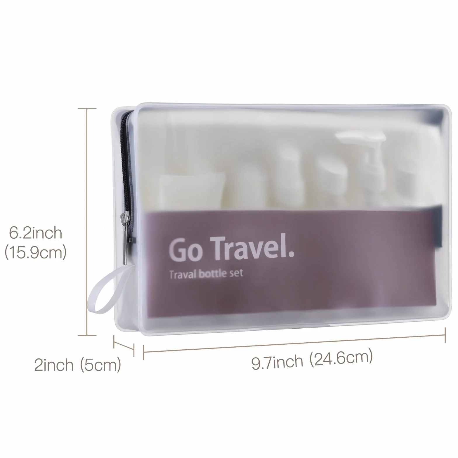 Toureal Flacons de Voyage 100ml Avion - 14 Pièces Kit Voyage Produit Toilette avec Contenant