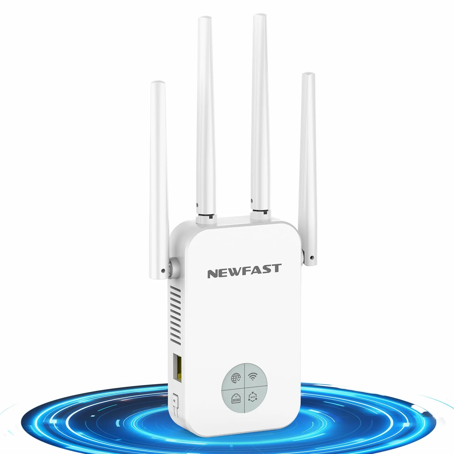 NEWFAST Répéteur WiFi Puissant sans Fil RE523-W, 1200Mbps Repetiteur WiFi | Double Bande 5GHz & 2.4GHz Amplificateur WiFi avec Répéteur/AP/Routeur Mode, Compatible Toutes Les Boîtes Internet