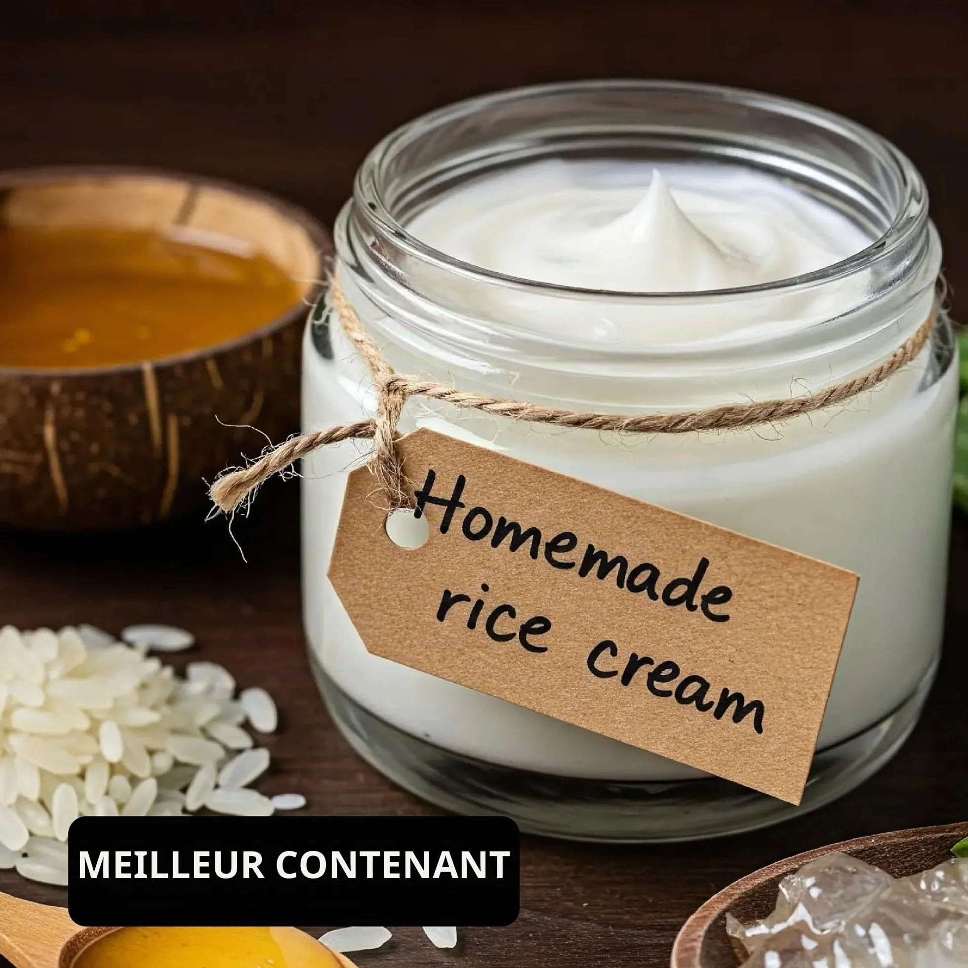 Pots Cosmétiques Vides 50ml Petit Pot Verre Dépoli Couvercle Argenté pour Crèmes Voyage DIY