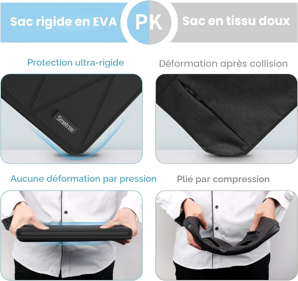 Smatree Housse Rigide pour Ordinateur Portable 14" ASUS Zenbook 14, Zenbook 14 Flip, ROG Zephyrus G14, Vivobook S 14 Flip, étui de Protection Rigide Ultra Fin et résistant aux Chocs