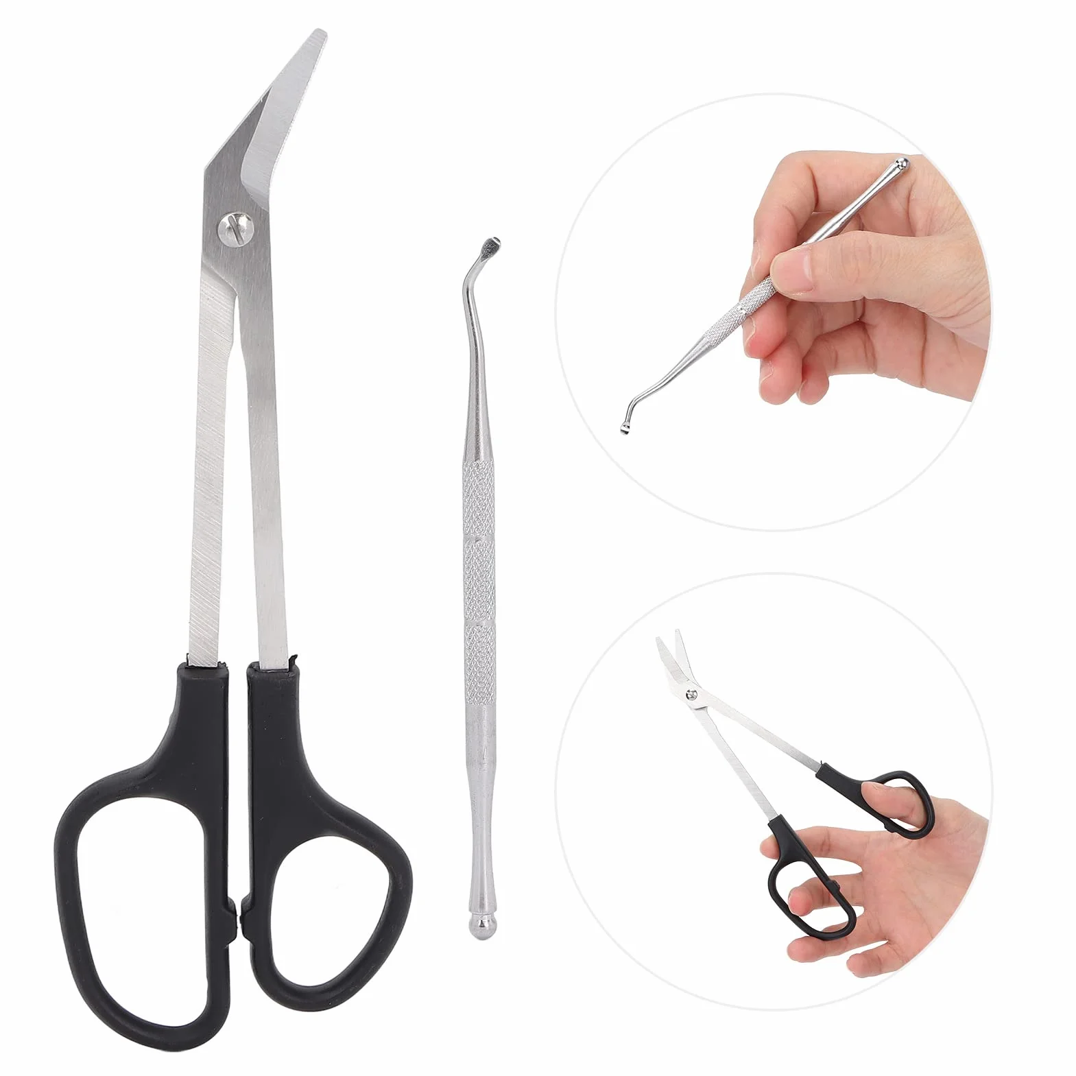Ciseaux à Ongles à Longue Portée, Coupe-ongles Ergonomique pour Adultes et Personnes Âgées