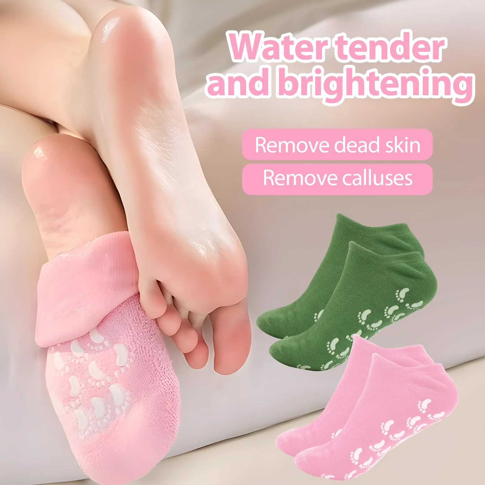 Chaussettes hydratantes silicone réutilisables Antidérapant Taille 34-37