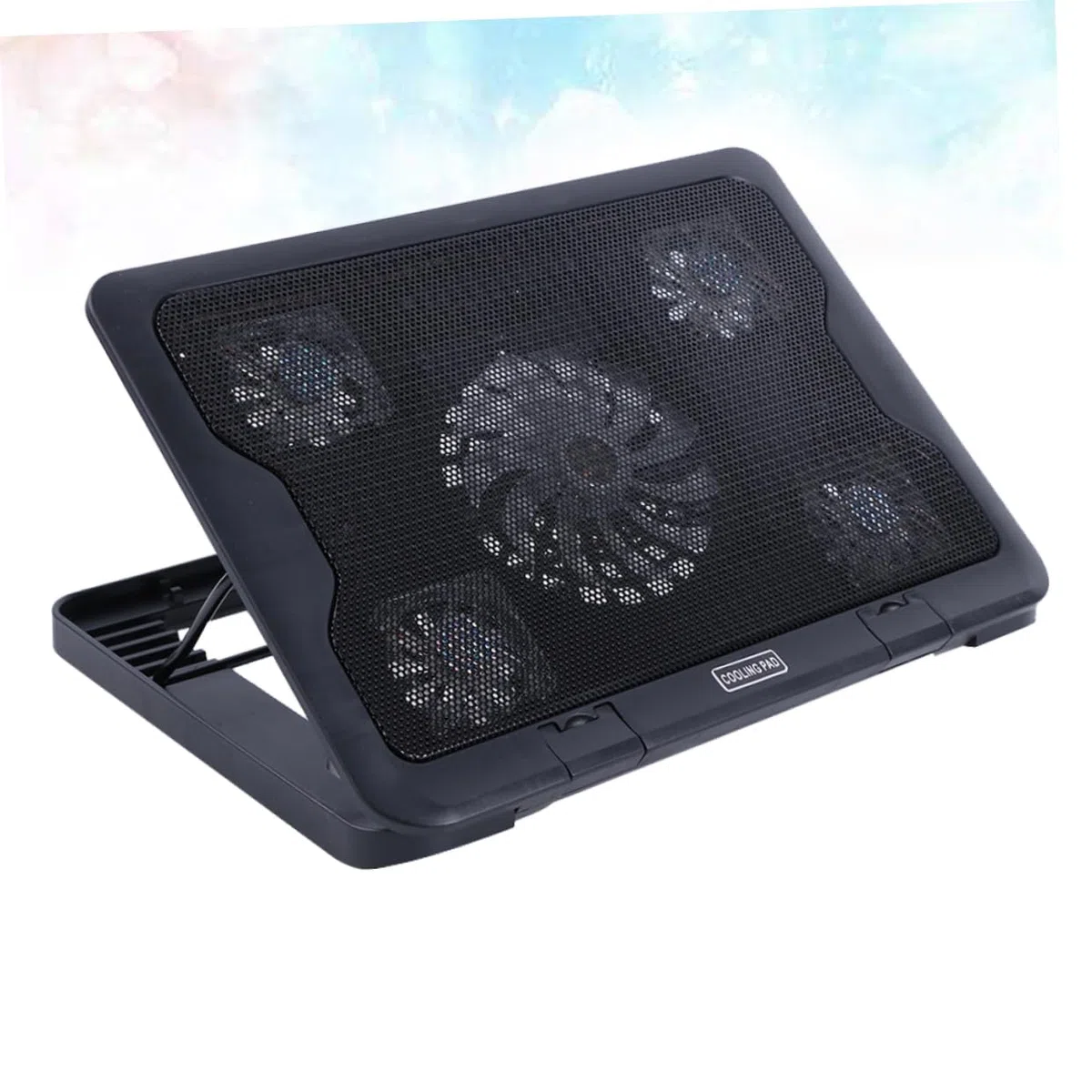 Support de Refroidissement pour Ordinateur Portable à 5 Ventilateurs Métal