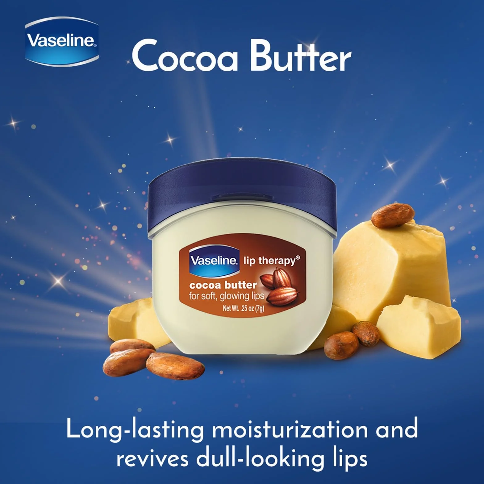 Vaseline Lip Therapy Baume à lèvres hydratant Set de 4 Rosy Crème Brûlée Original Cocoa Butter