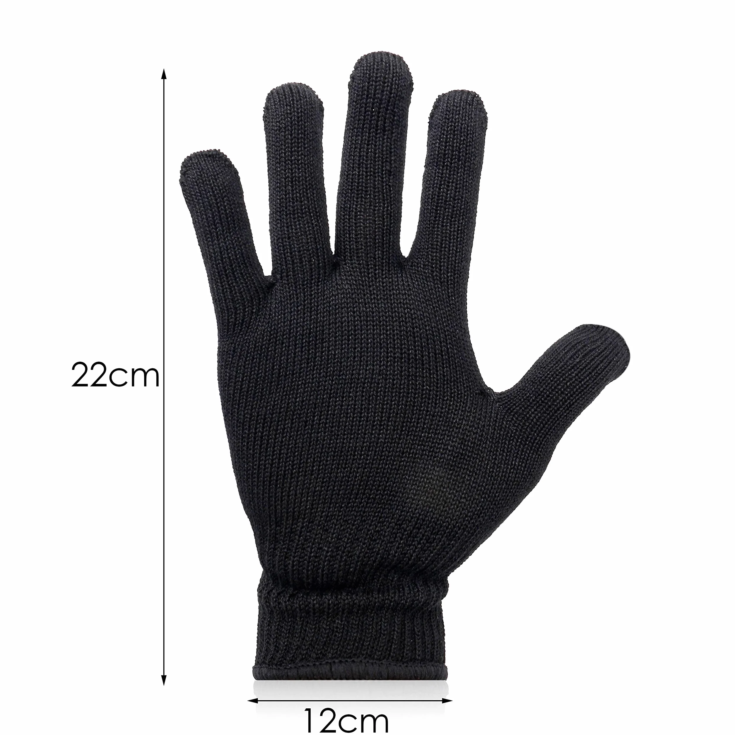 Yoosso Lot de 2 gants résistants à la chaleur, protection fer à friser, outil capillaire noir