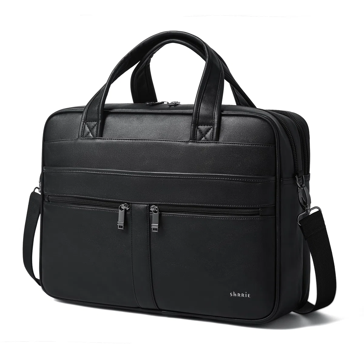 Shrrie Sac à messager en cuir pour homme et femme, sac pour ordinateur portable de 16 pouces, mallette rétro en cuir résistant à l'eau pour homme d'affaires travail