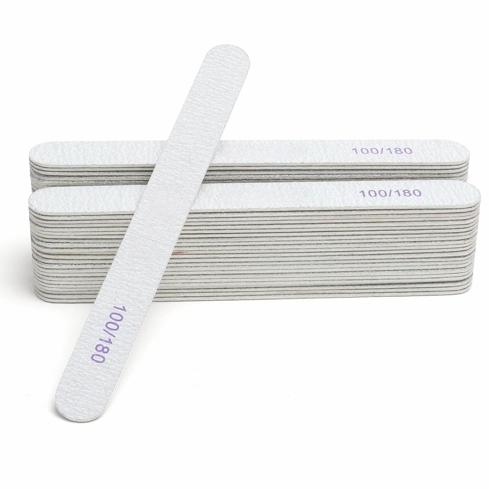 Limes à ongles professionnelles 100/180 double face jetables lot de 50