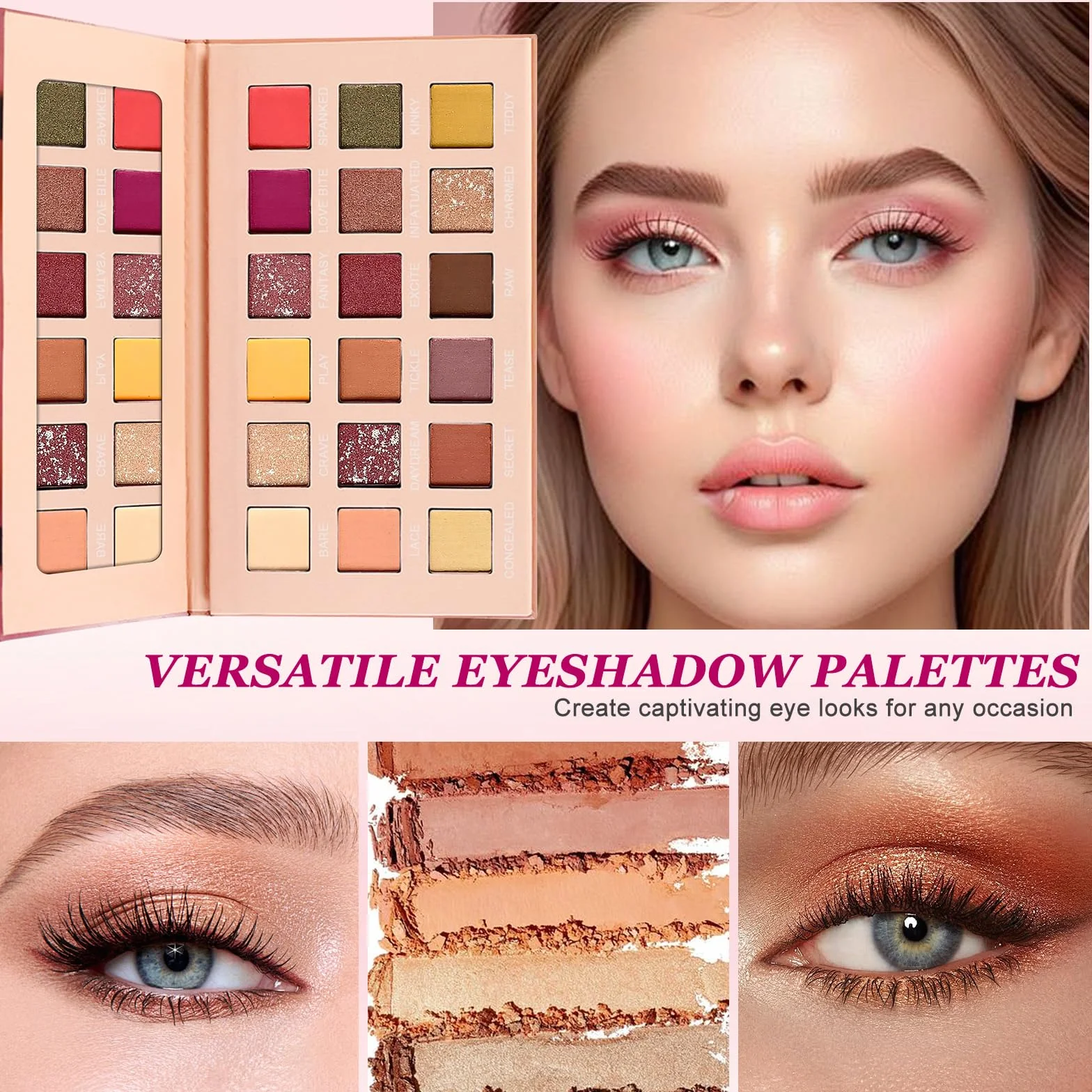 Coffret Maquillage Professionnel Femme avec Palette Yeux Fond de Teint Correcteur Contour Gloss Lèvres Eyeliner Mascara Crayon Sourcil Pinceaux