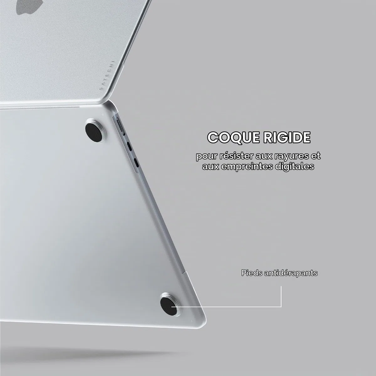 SATECHI Coque Rigide Eco-Hardshell pour MacBook Air 13 Pouces, Transparent