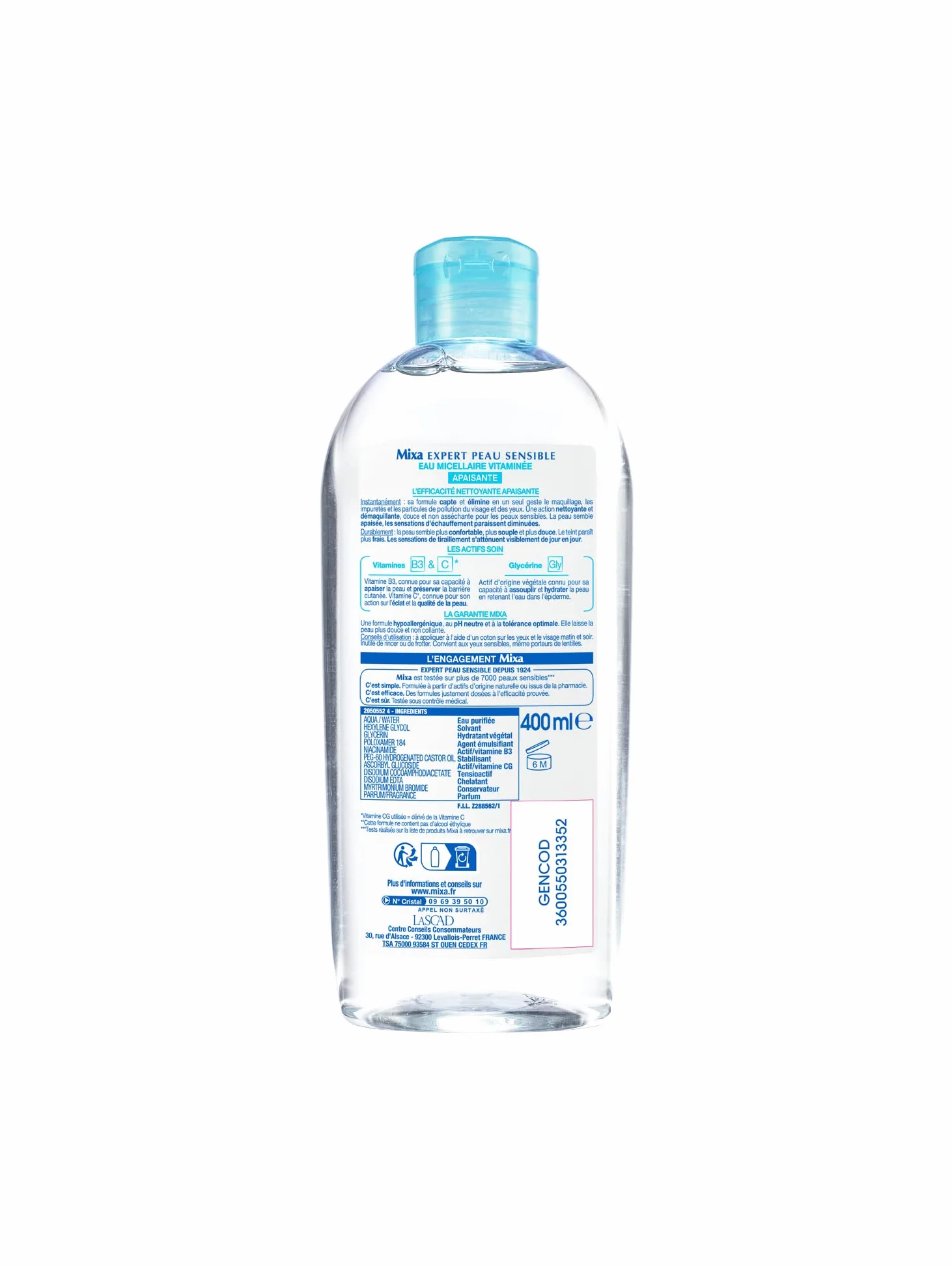 Mixa Expert Peau Sensible Eau Micellaire Physiologique 400 ml